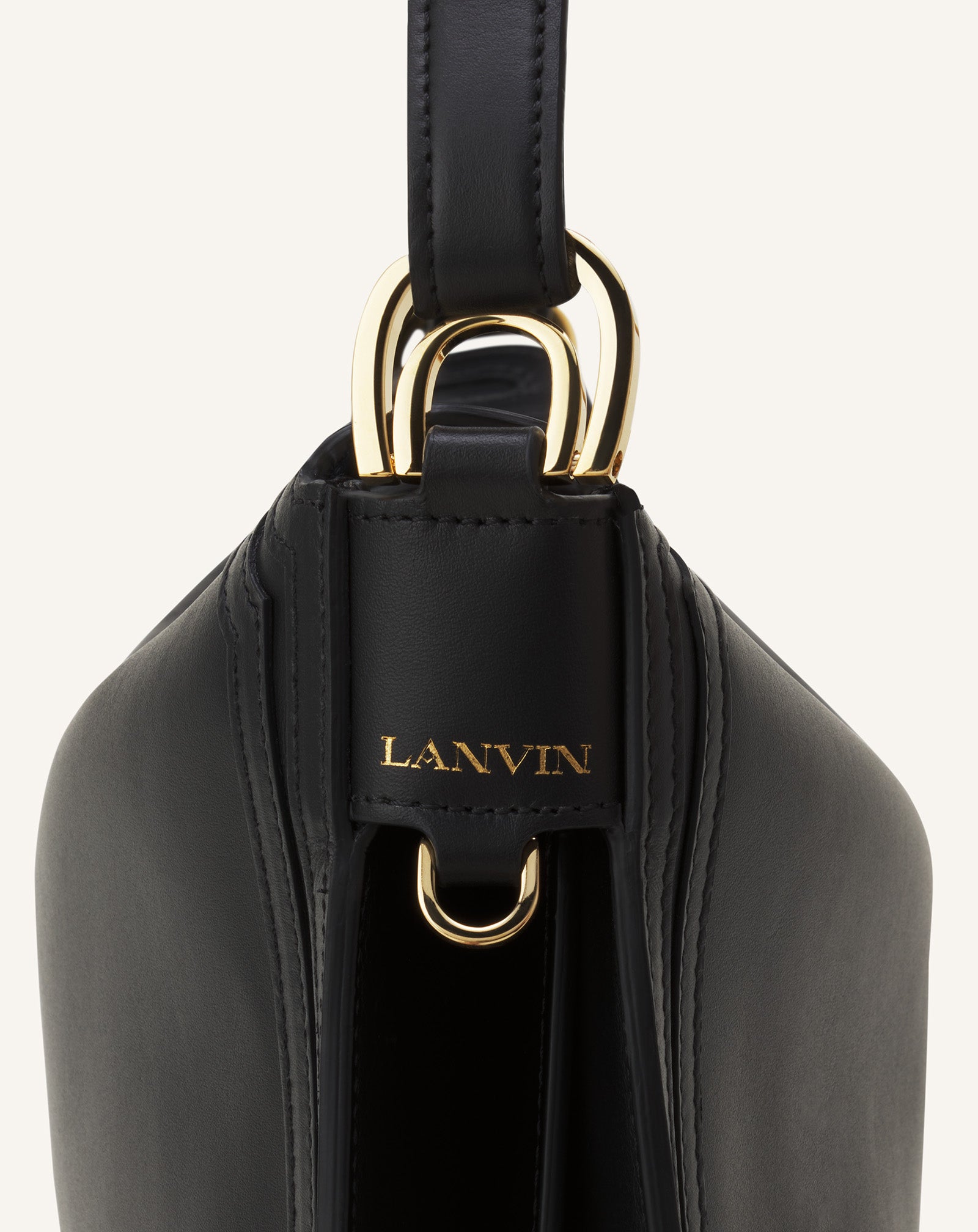 BLACK COMPAGNON BAG IN LEATHER