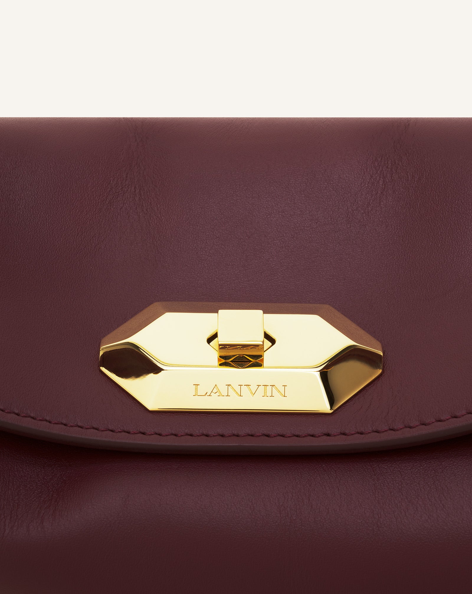 BROWN COMPAGNON ASYMMETRICAL BAG IN LEATHER