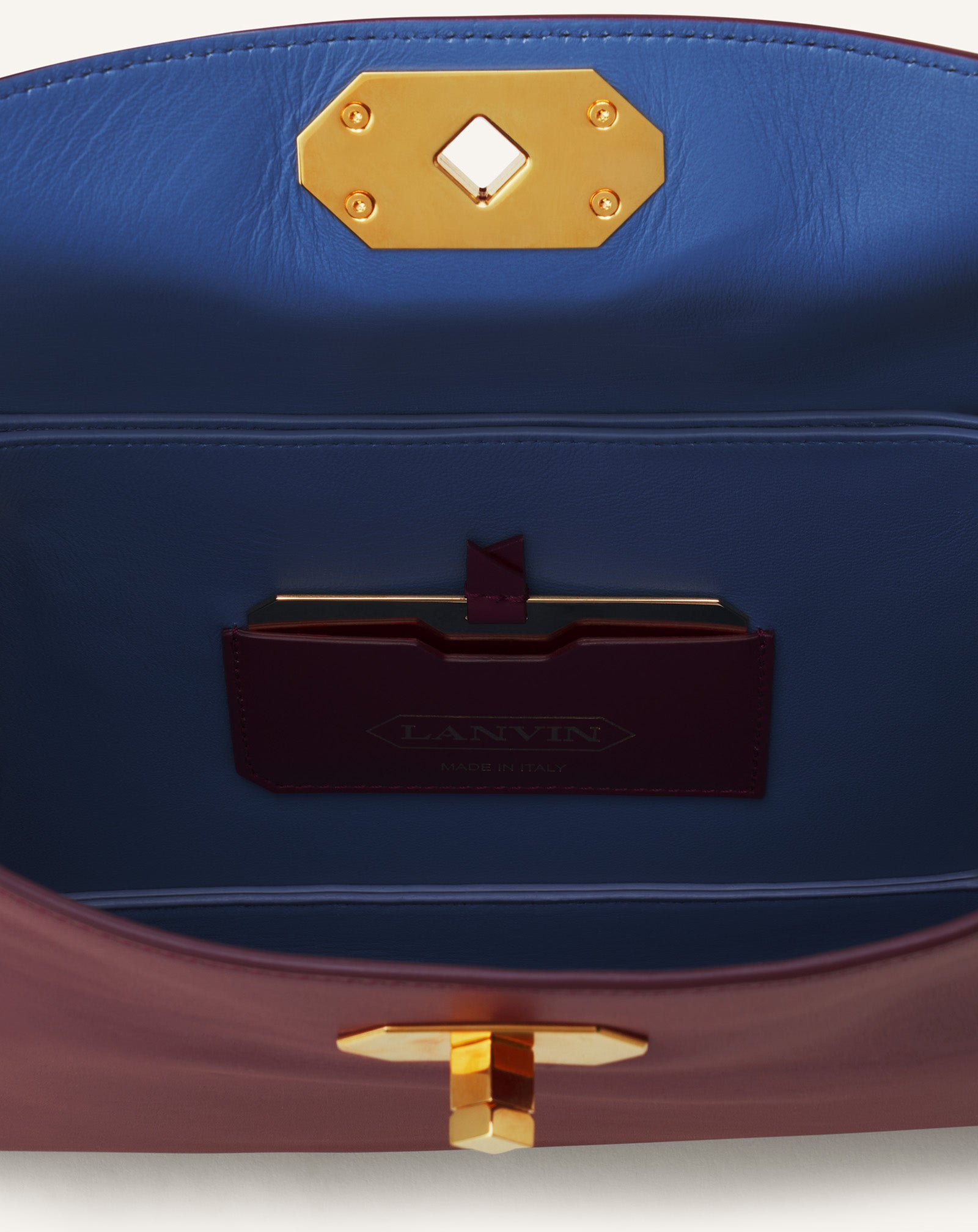 BROWN COMPAGNON ASYMMETRICAL BAG IN LEATHER