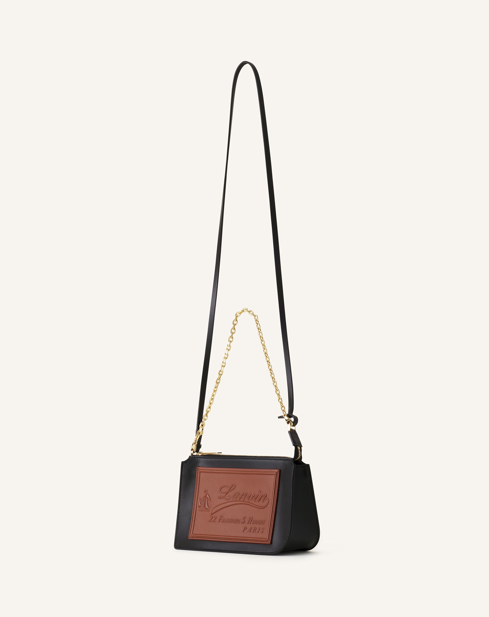 COMPAGNON SMALL ZIPPED SHOLDER BAG IN LEATHER