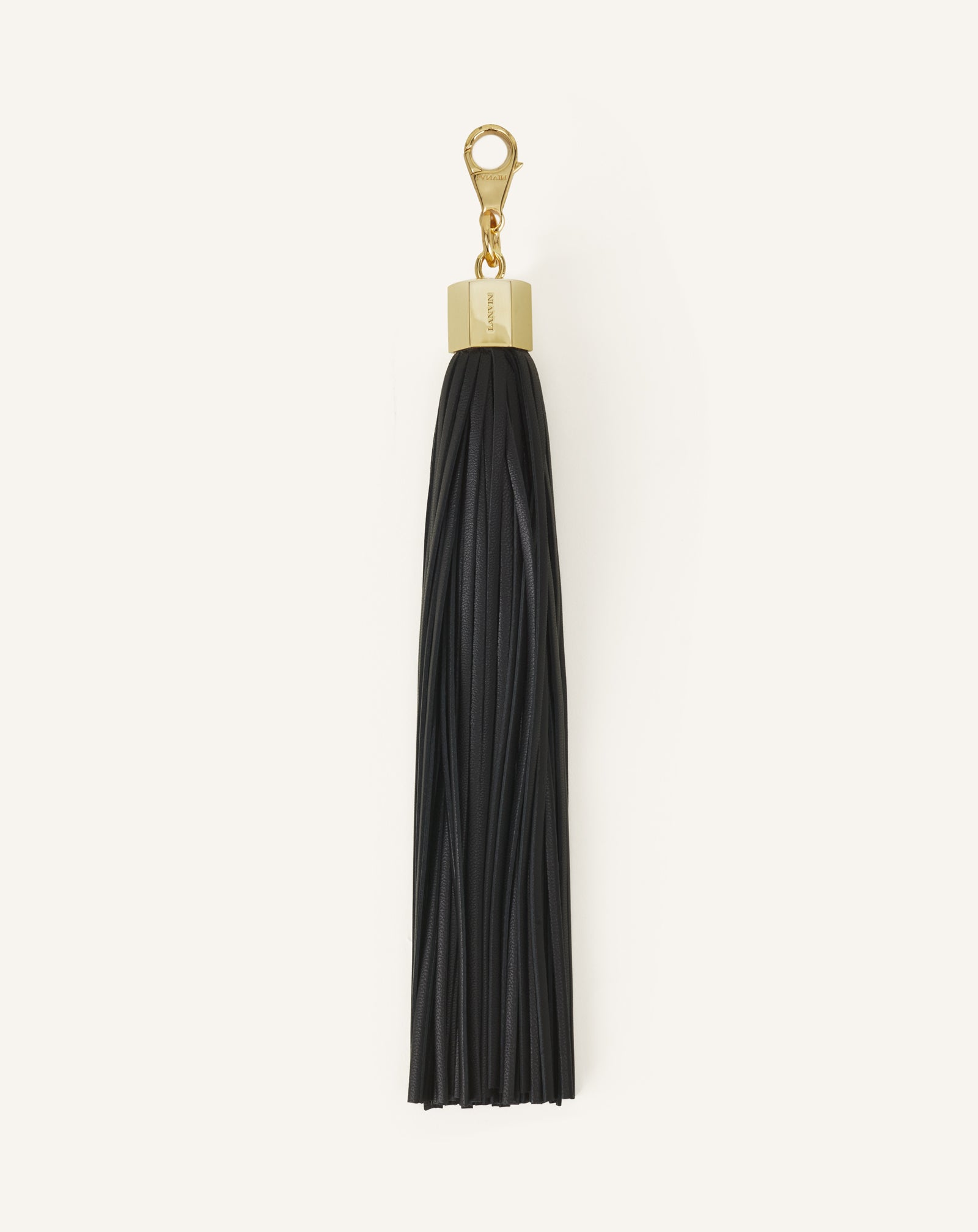 LEATHER POMPOM BAG CHARM