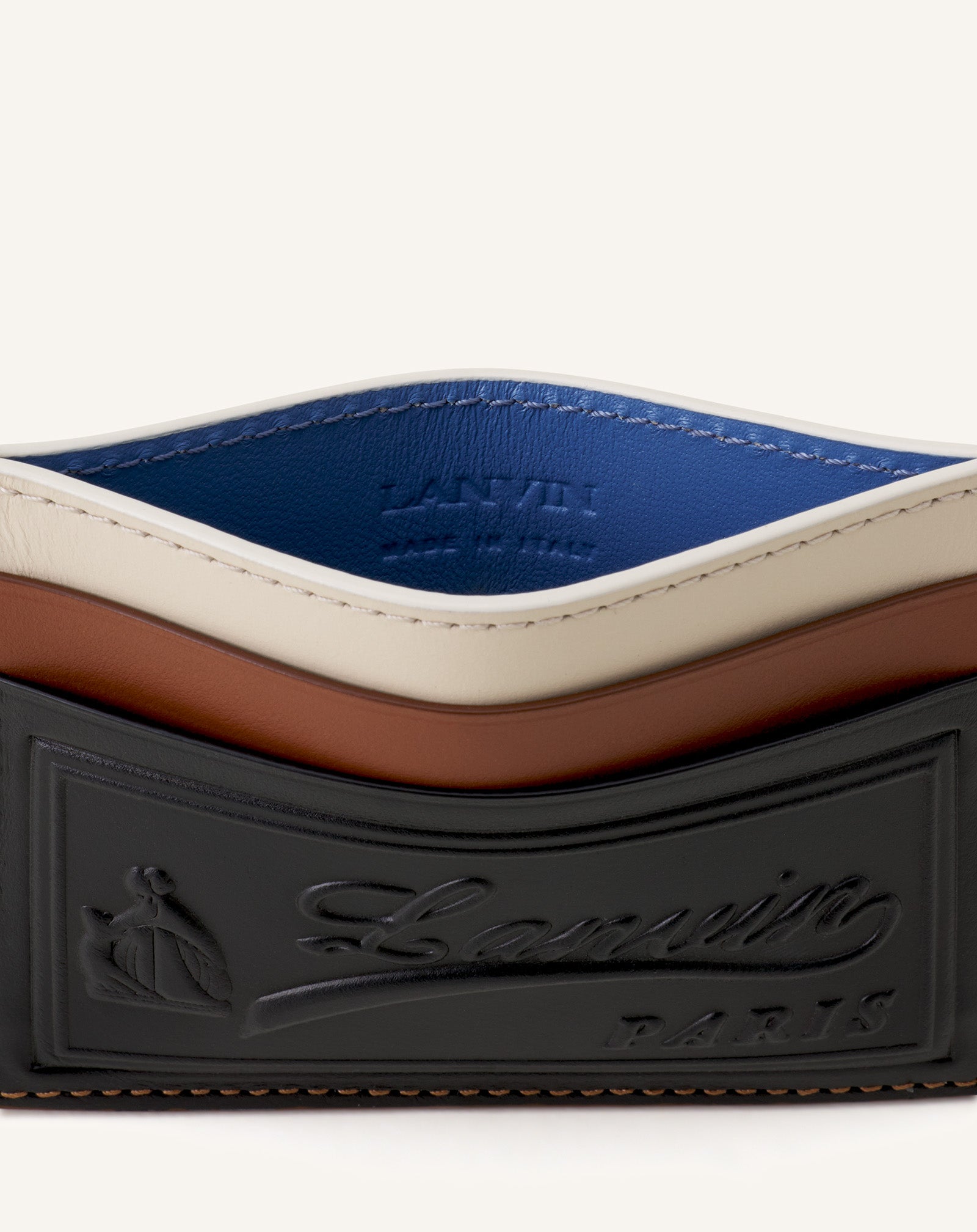 Tricolor Leather Card Holder | Lanvin