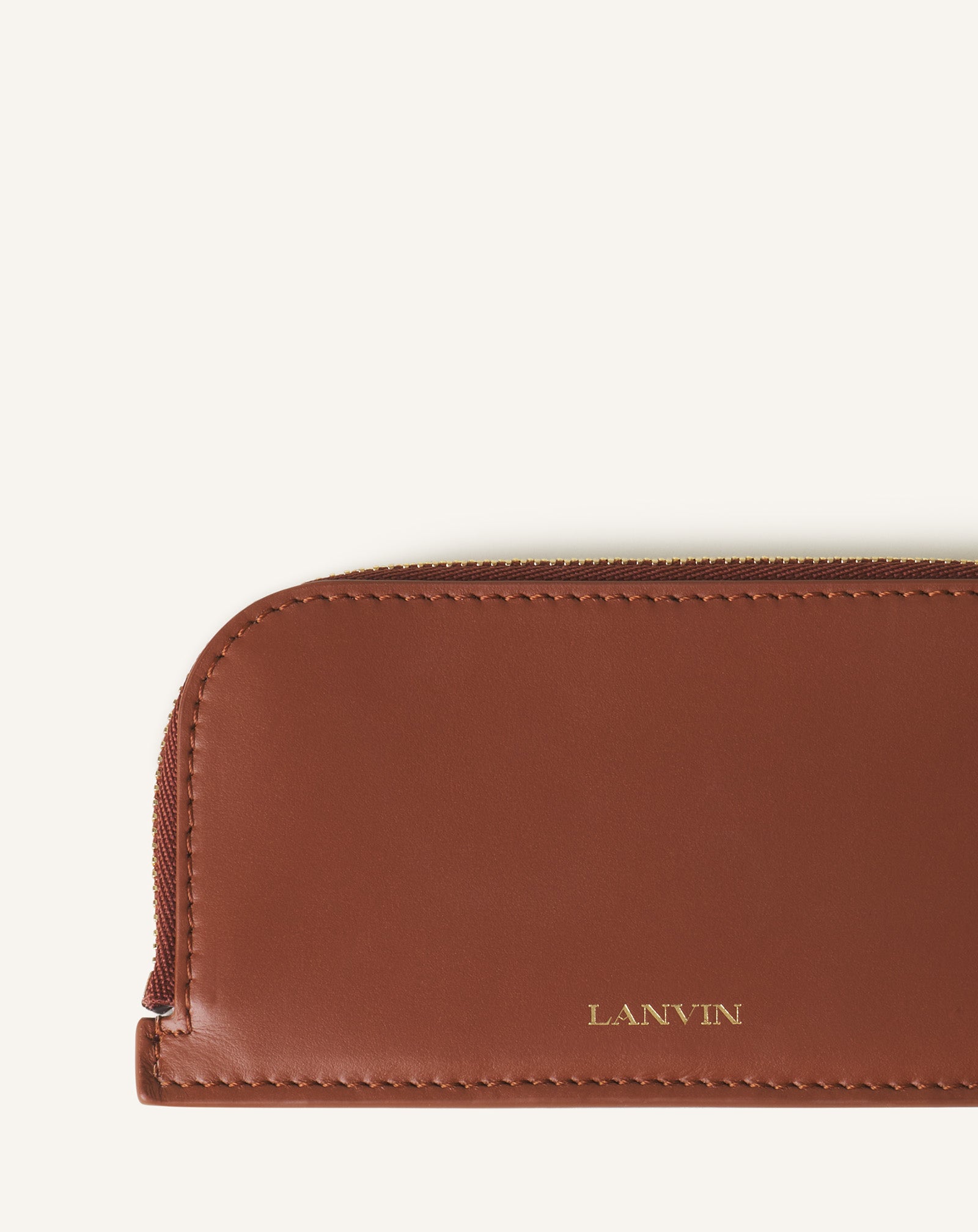 BROWN CATCH BY LANVIN LEATHER CARDHOLDER