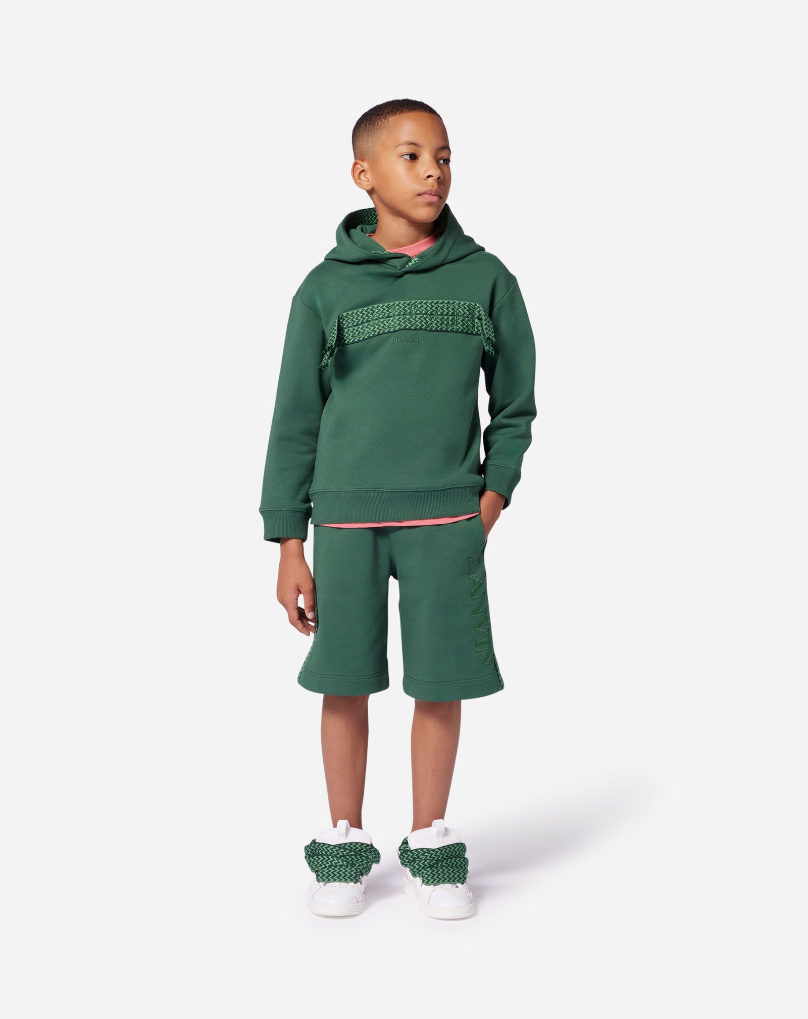 KIDS ELASTICATED WAIST LONG SHORTS