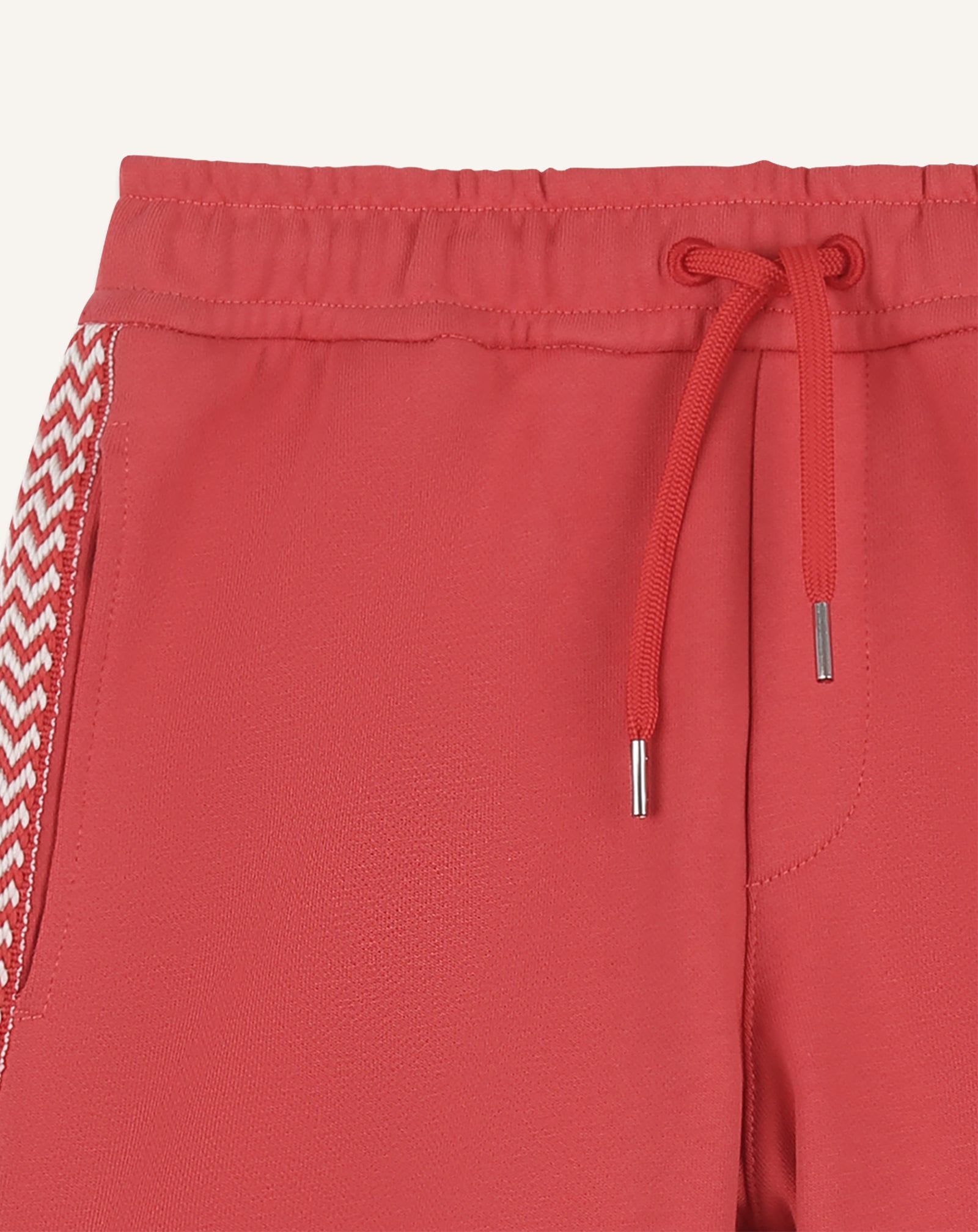 RED LANVIN CURB COTTON BERMUDA SHORTS