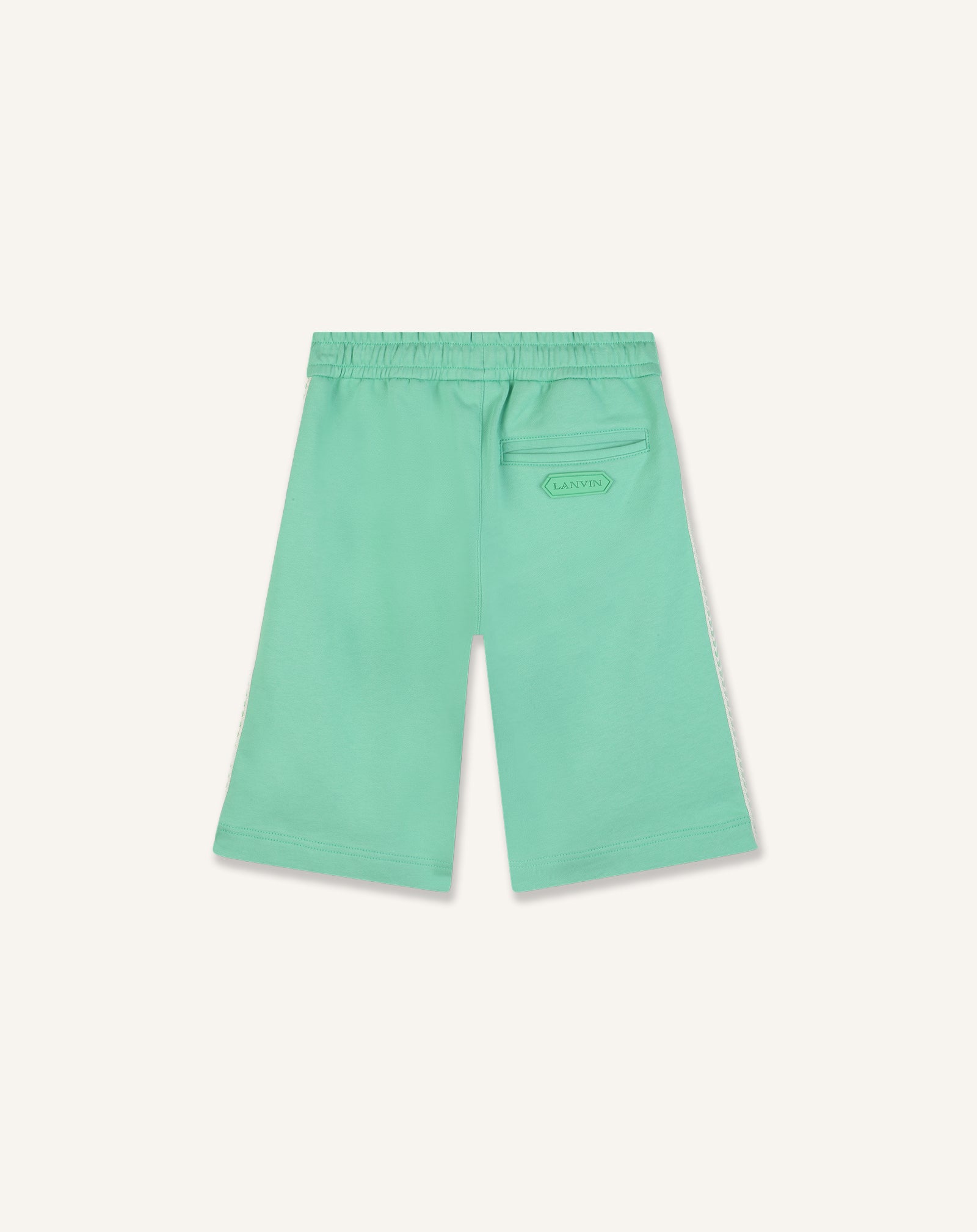 GREEN FLEECE BERMUDA SHORTS
