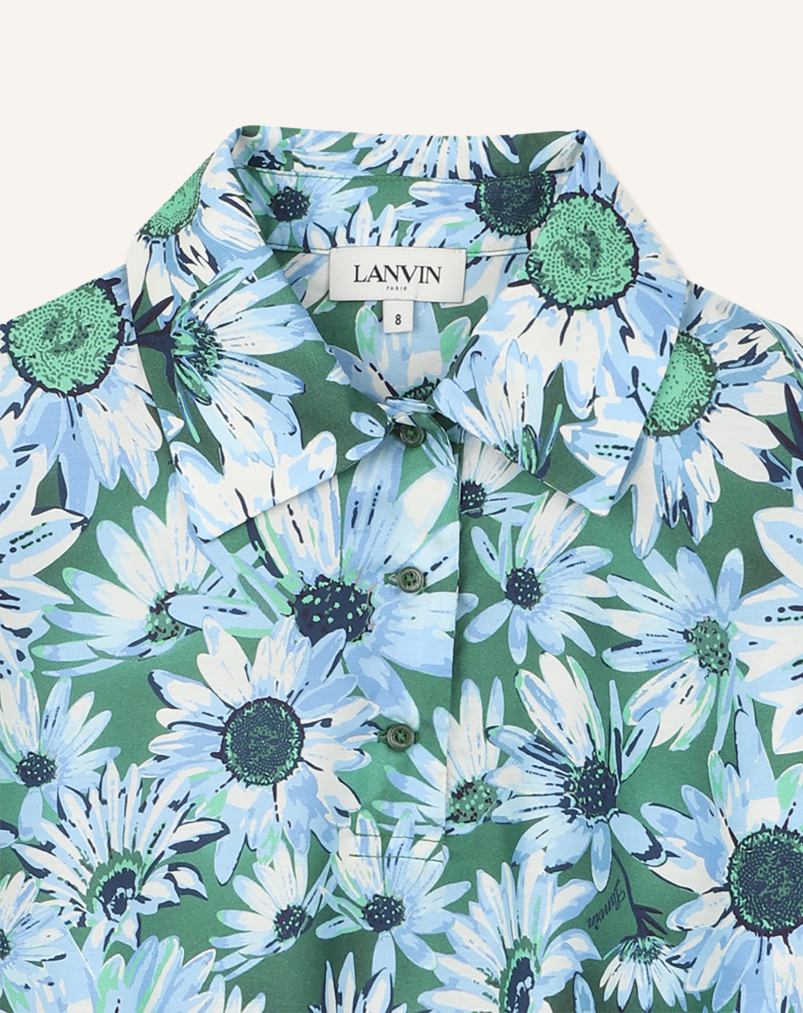 GREEN BLOUSE COLLAR SHIRT