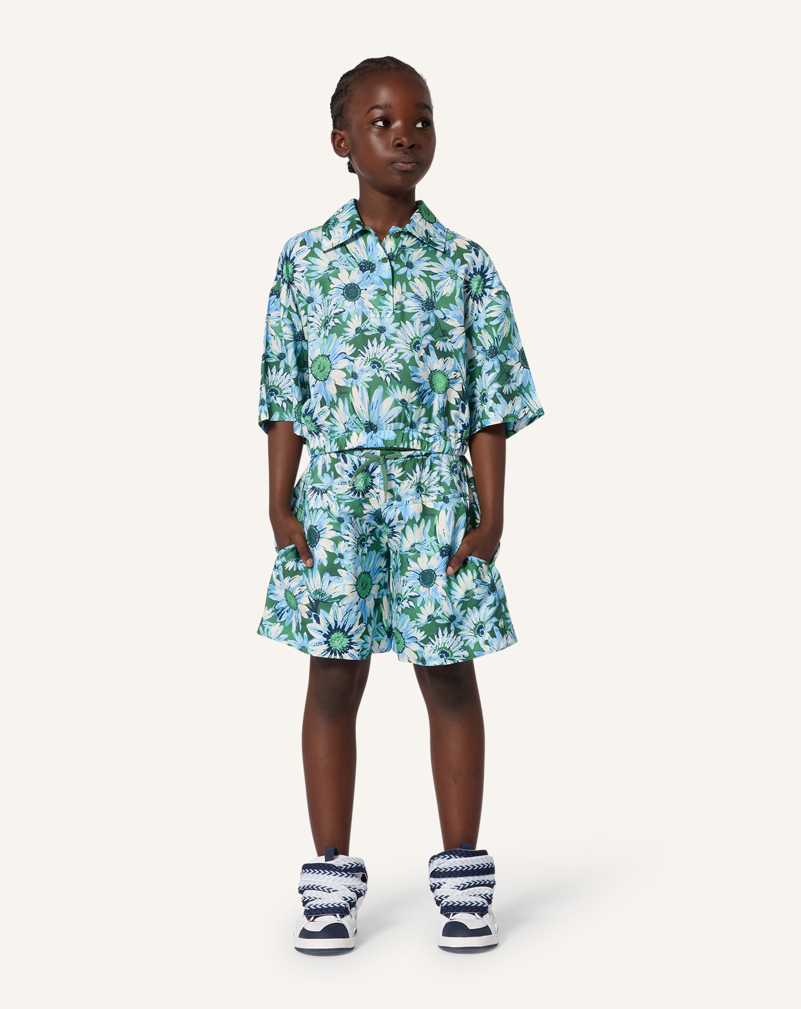 Green Printed Bermuda Shorts | Lanvin
