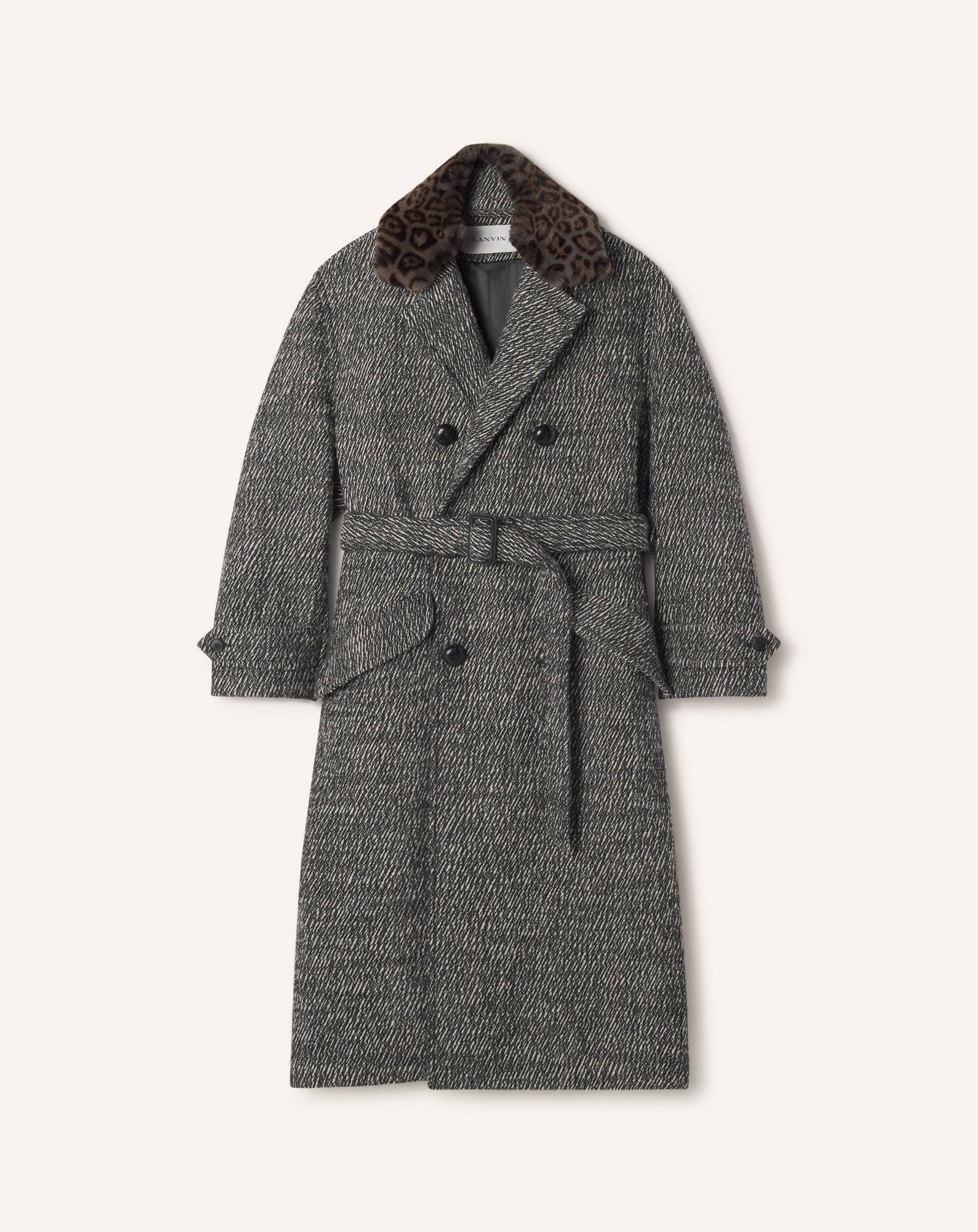 LOOSE-FIT TRENCH COAT IN TEXTURED WOOL