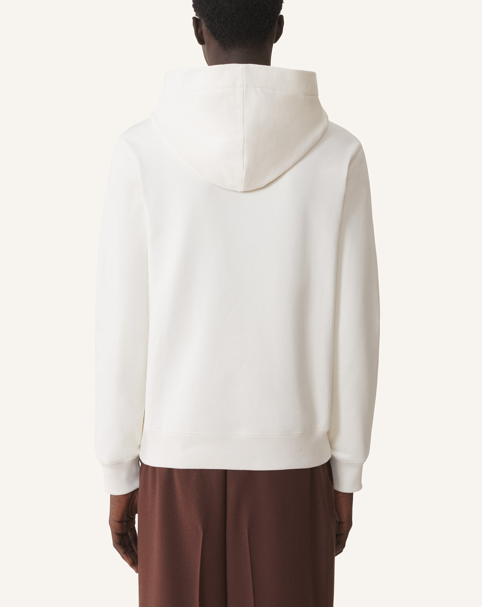 White Lanvin Embroidered Cotton Hoodie | Lanvin