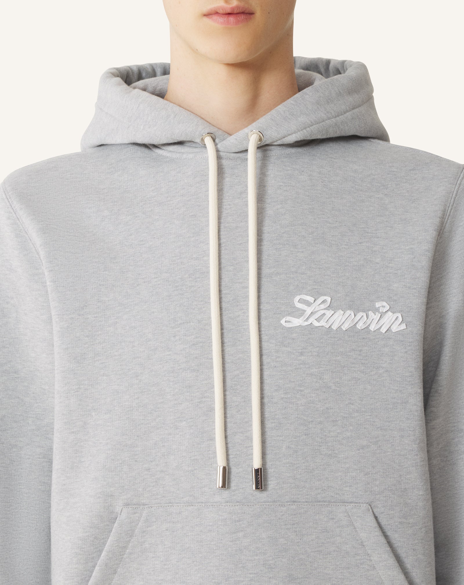 GREY LANVIN RIBBON HOODIE