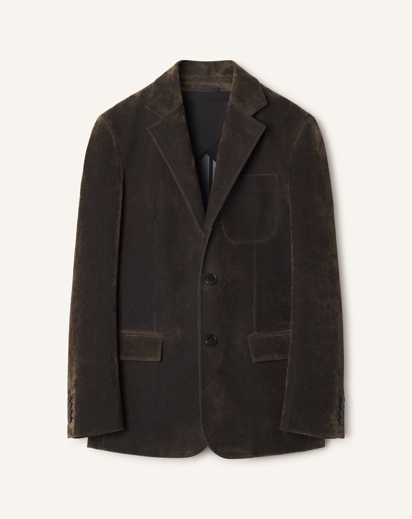 Green Jacket In Velvet Denim | Lanvin