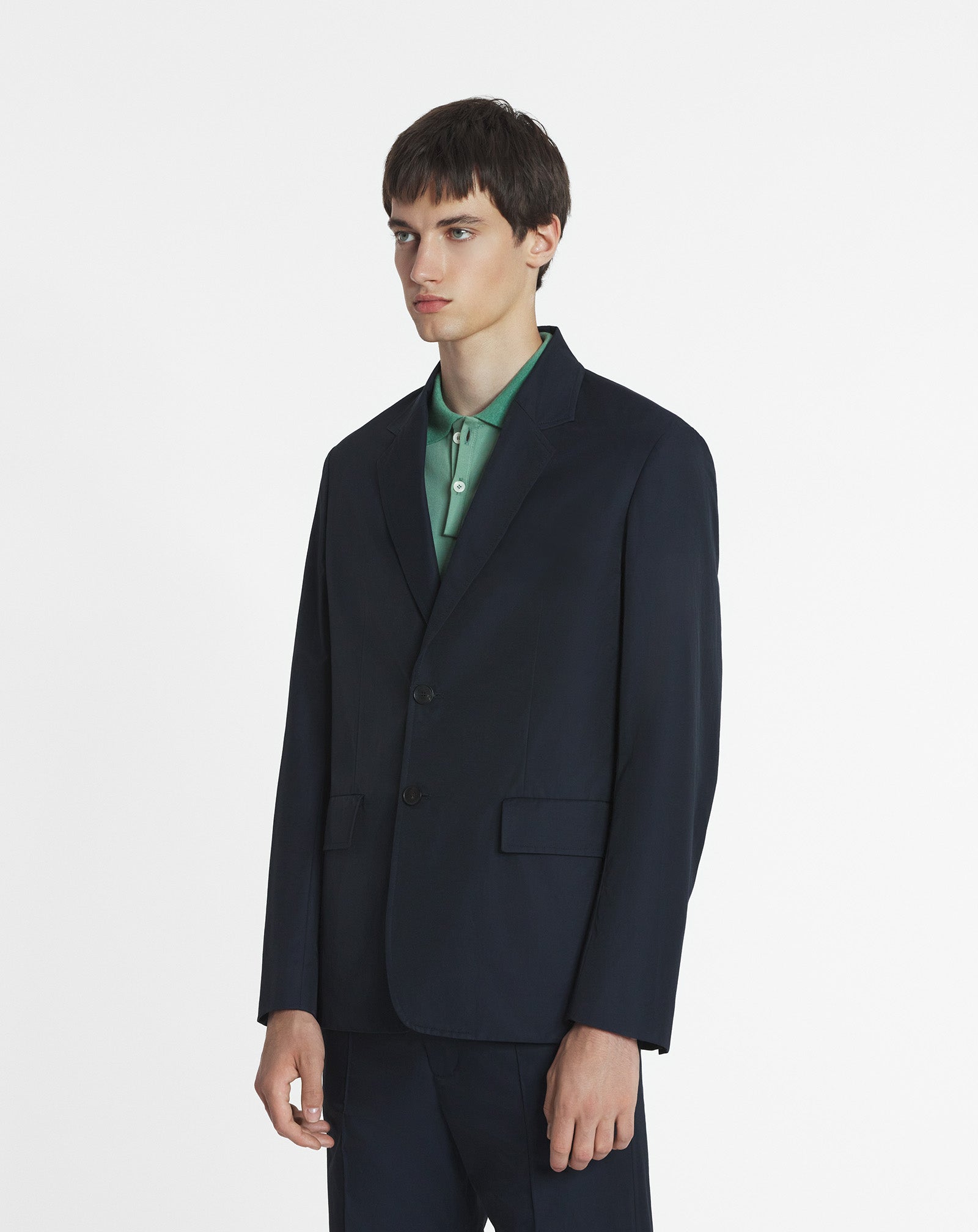 TECHNICAL COTTON STRAIGHT FIT JACKET