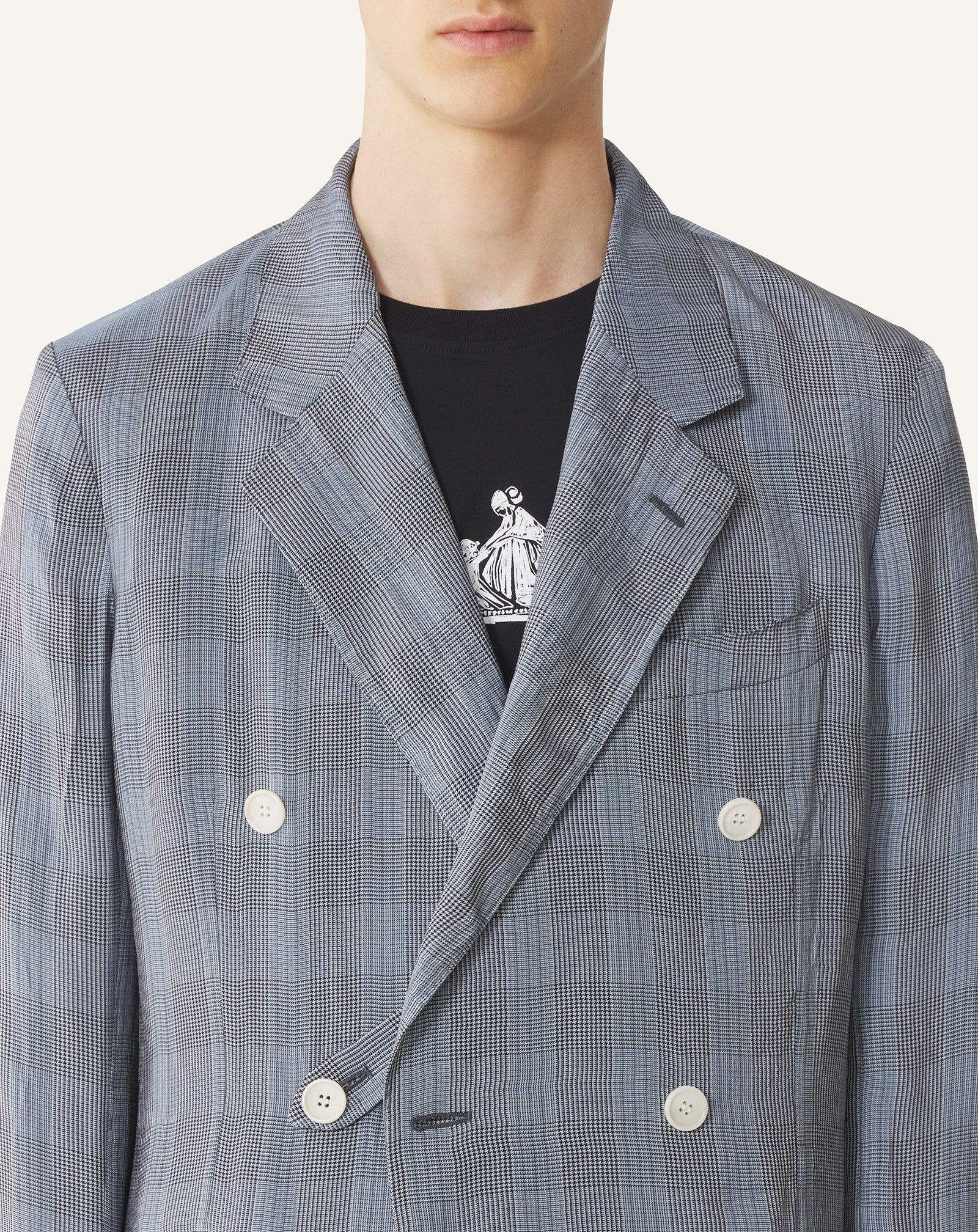 Black Double-breasted Jacket In Viscose | Lanvin