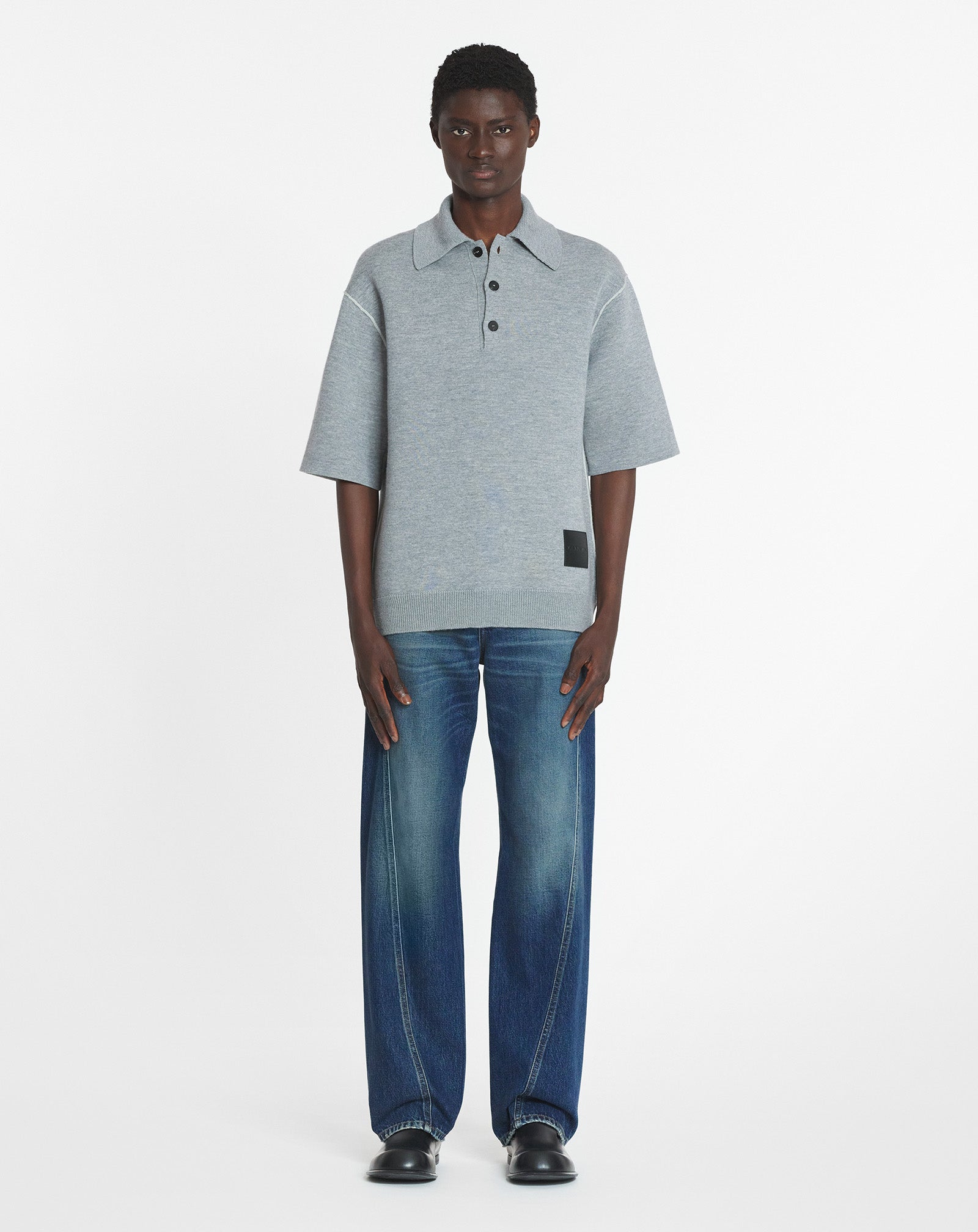 OVERSIZED WOOL POLO SHIRT