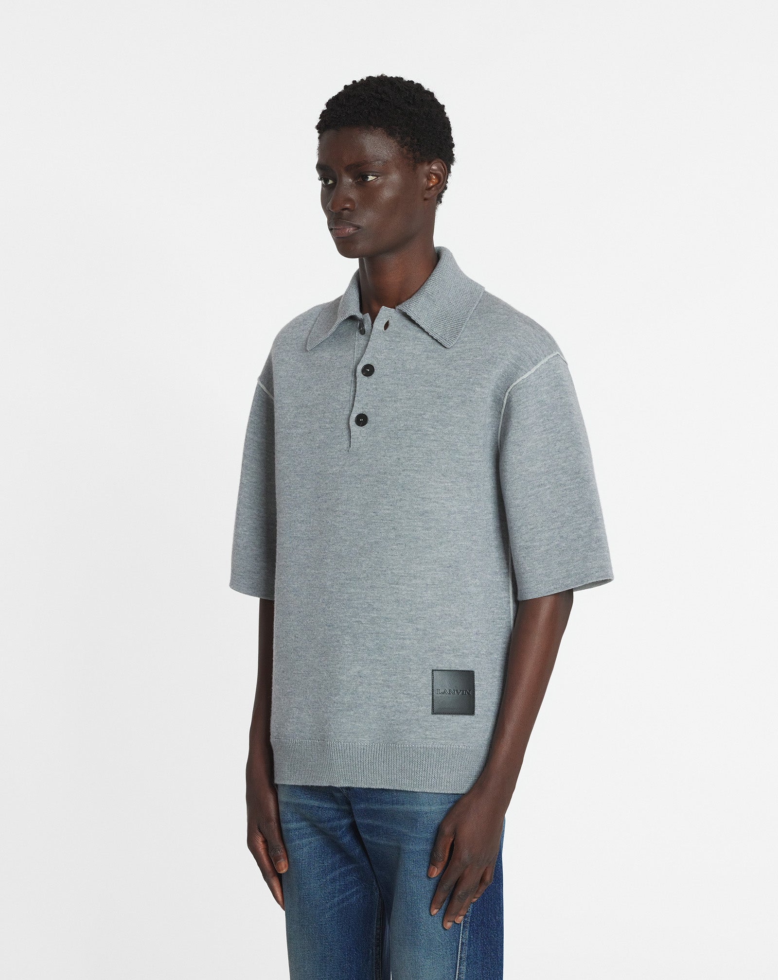 OVERSIZED WOOL POLO SHIRT