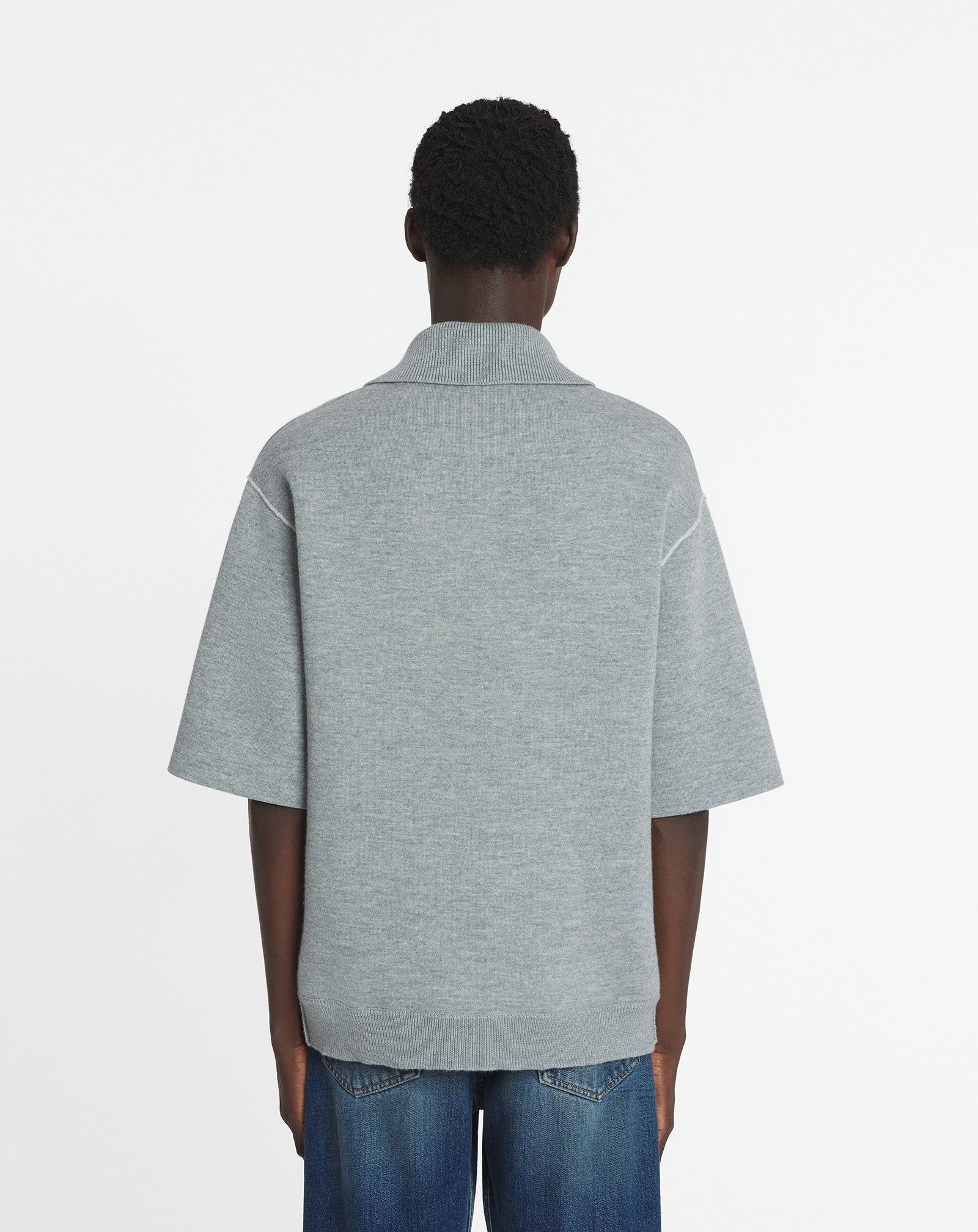 OVERSIZED WOOL POLO SHIRT