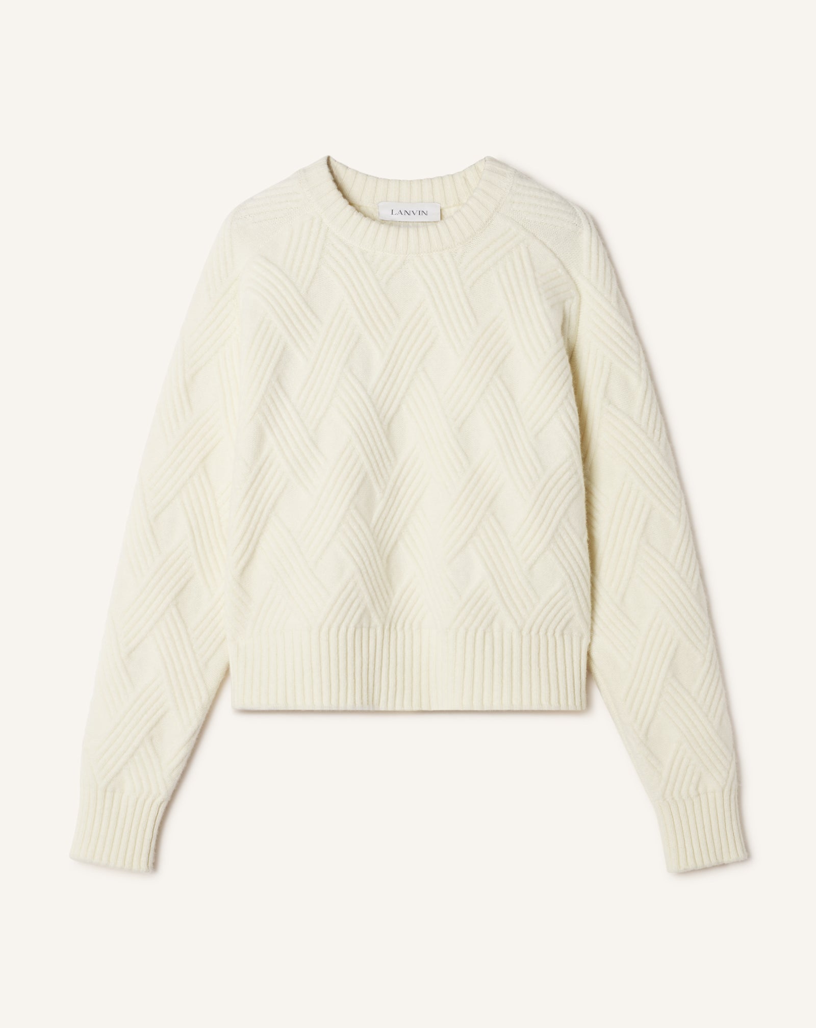 CABLE-KNIT WOOL SWEATER