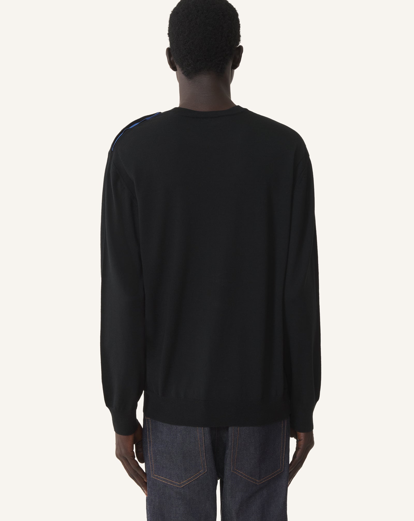BLACK CLASSIC MERINO WOOL SWEATER