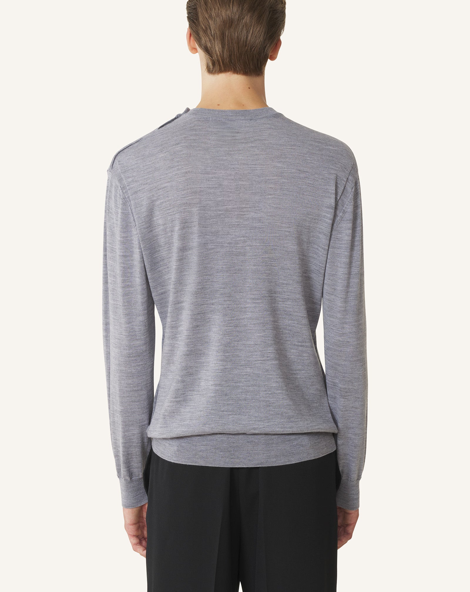 BLACK MERINO WOOL SWEATER