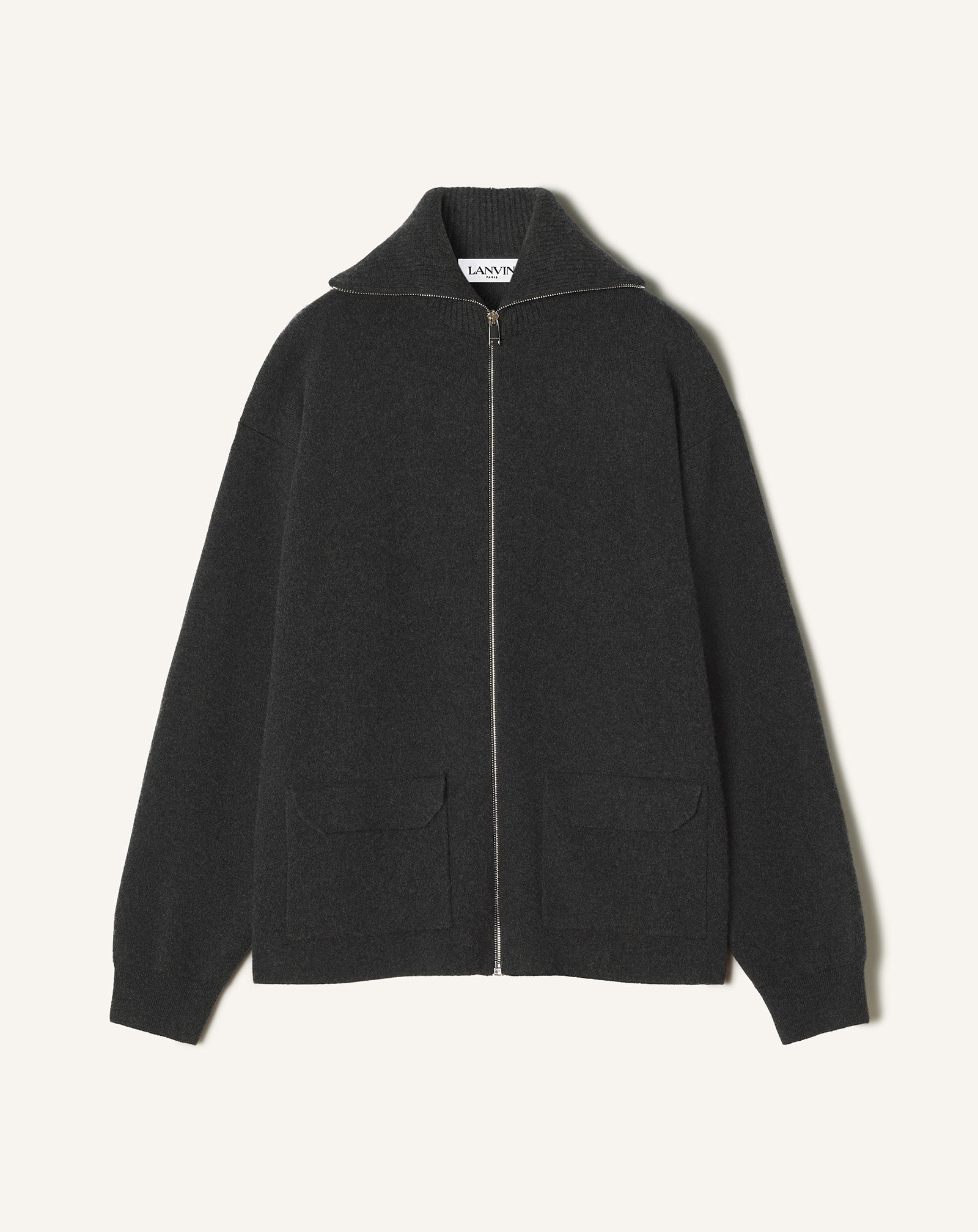 CASHMERE ZIP CARDIGAN