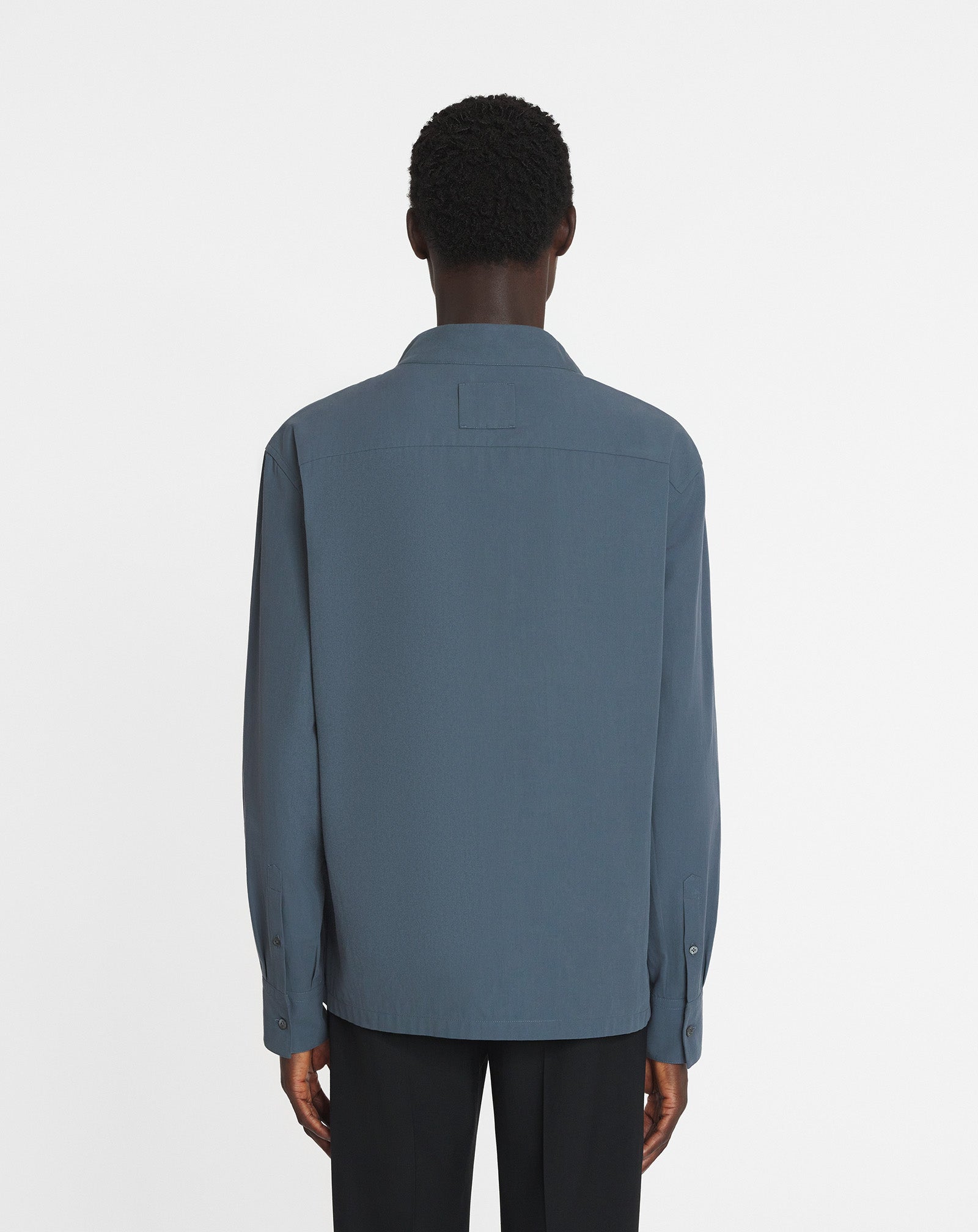FLUID COTTON ASCOT COLLAR TOP