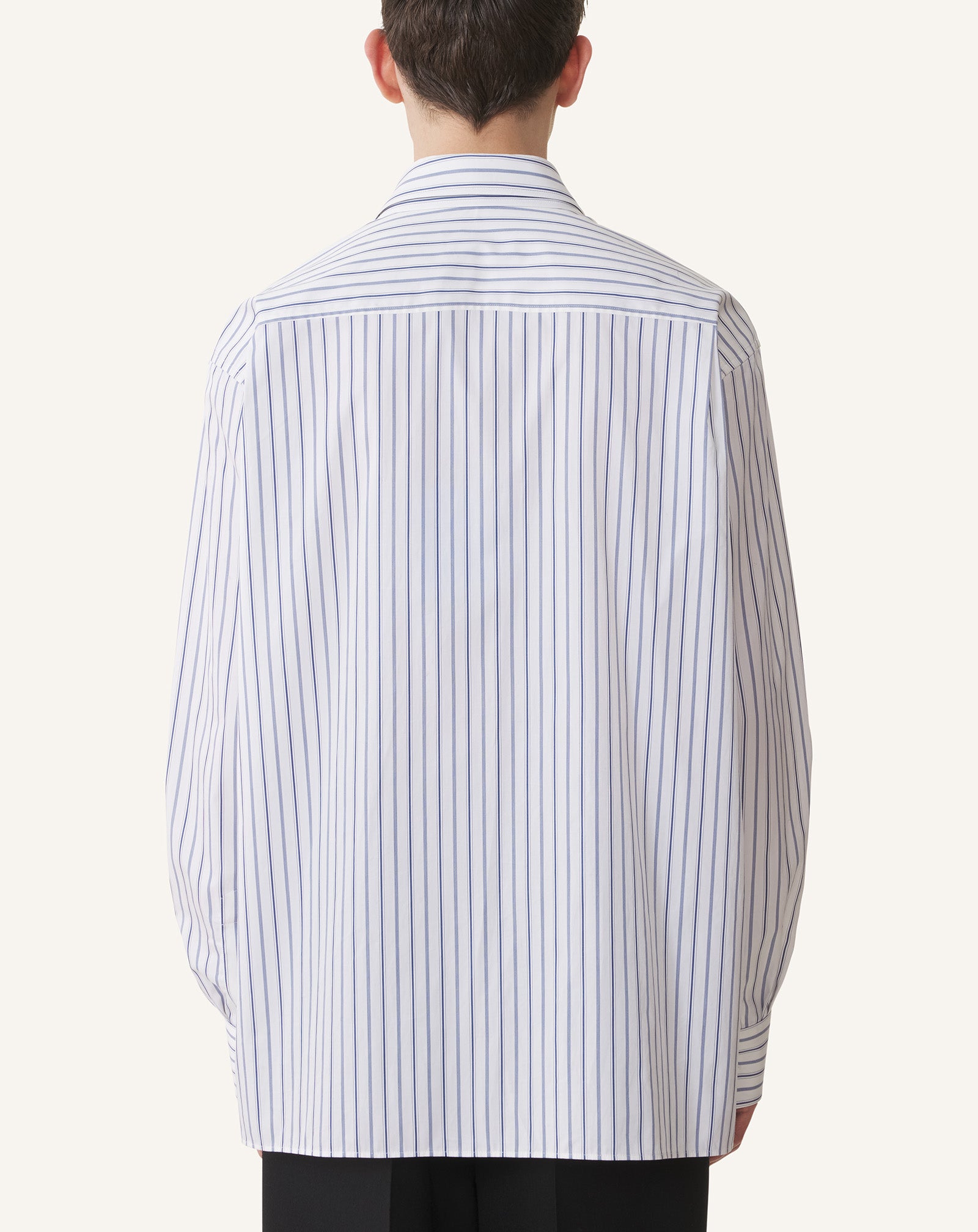 OVERSIZED STRIPED COTTON POPLIN SHIRT