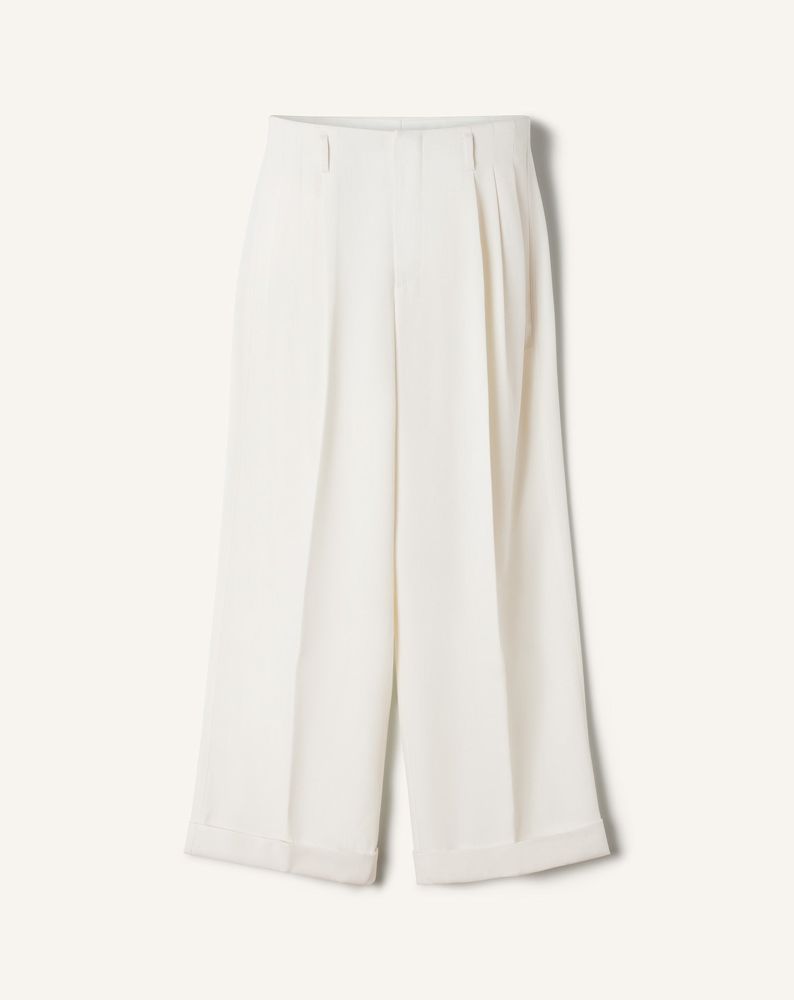WIDE-LEG WOOL PANTS