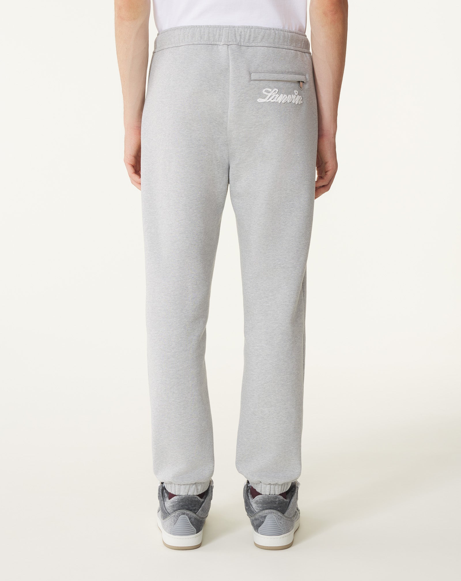 GREY LANVIN RIBBON JOGGING PANTS