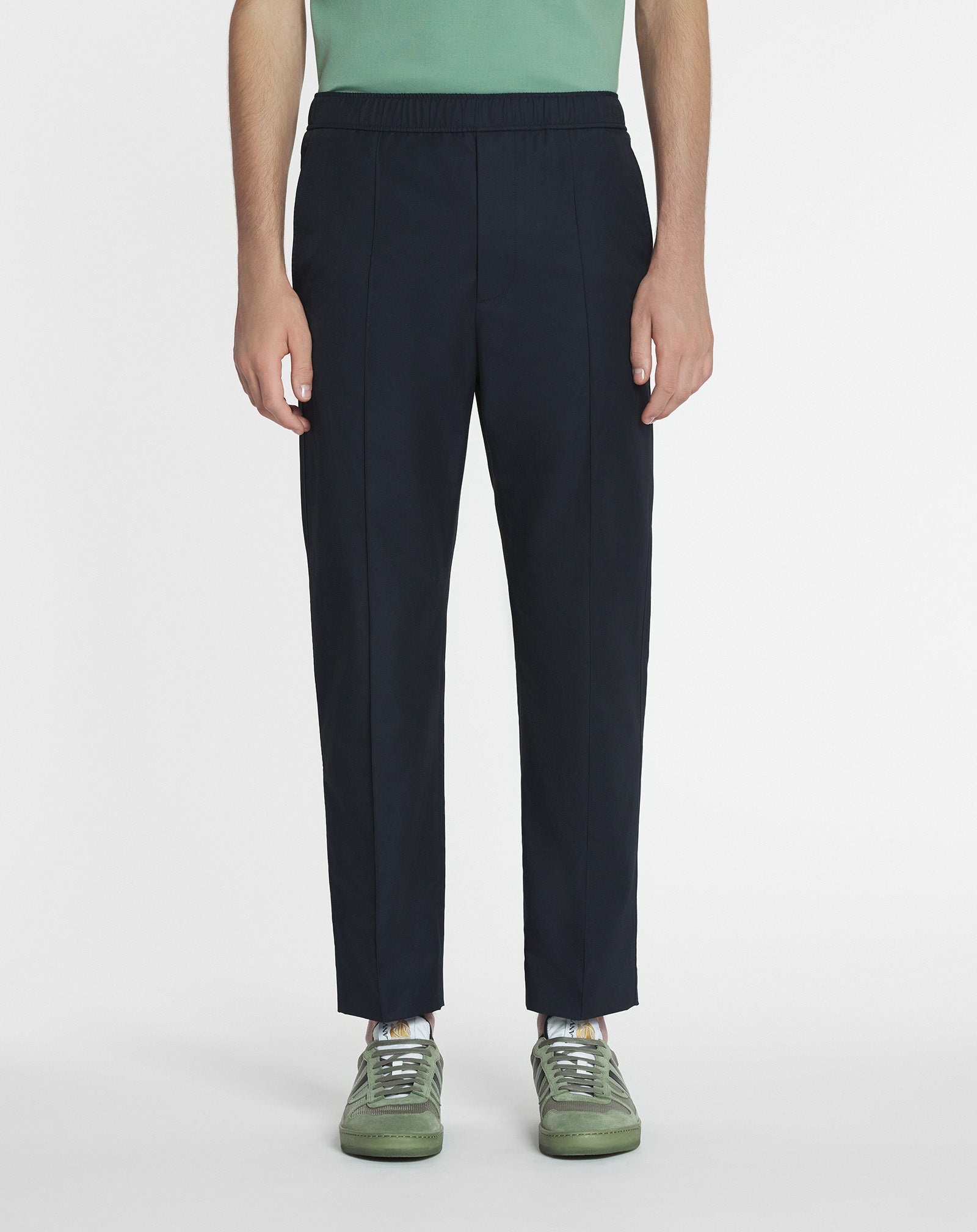 ELASTIC WAISTBAND PANTS IN TECHNICAL COTTON