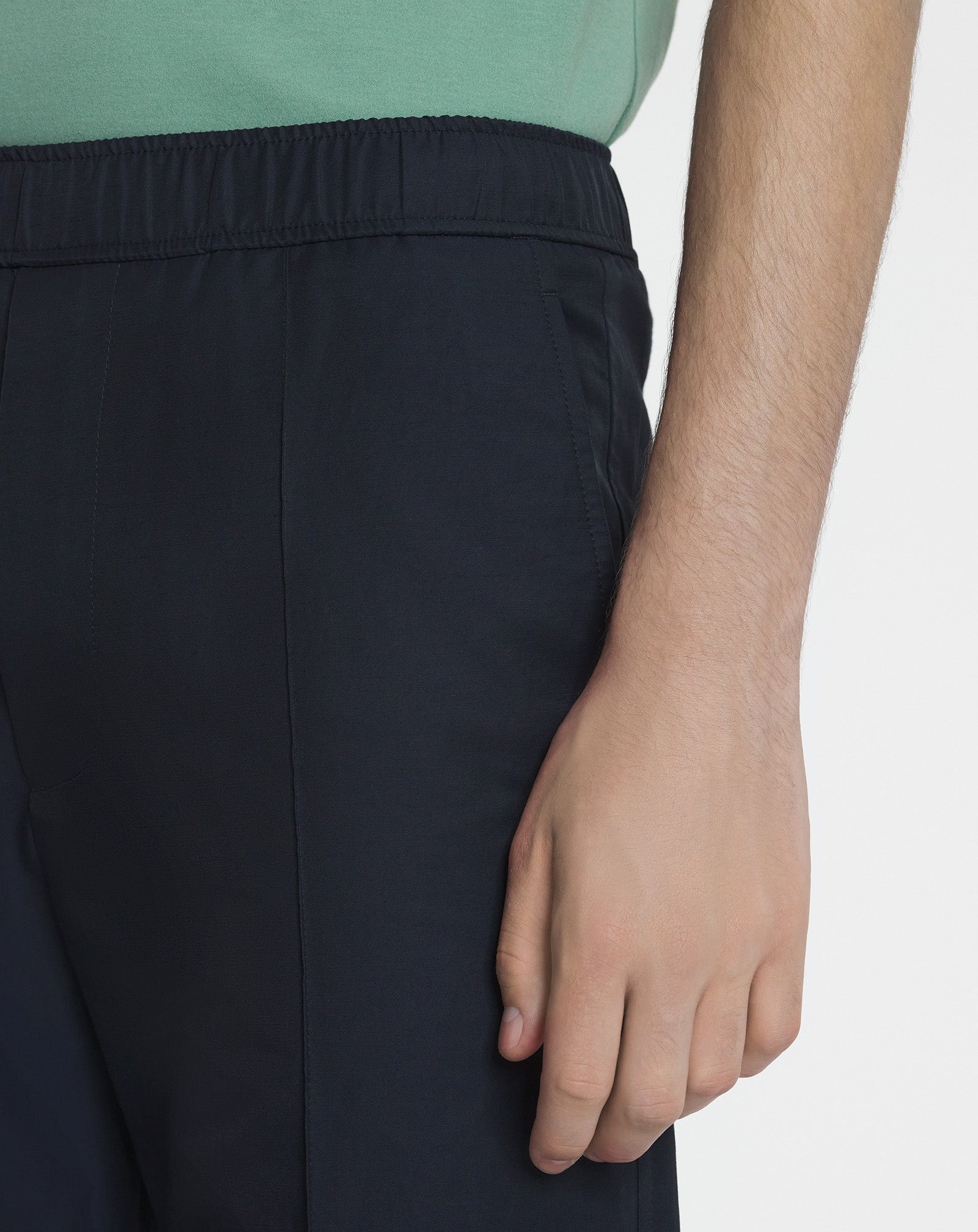 ELASTIC WAISTBAND PANTS IN TECHNICAL COTTON