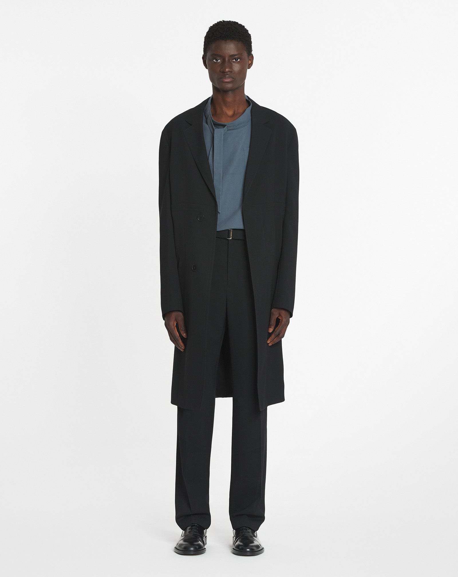 STRAIGHT FIT WOOL PANTS