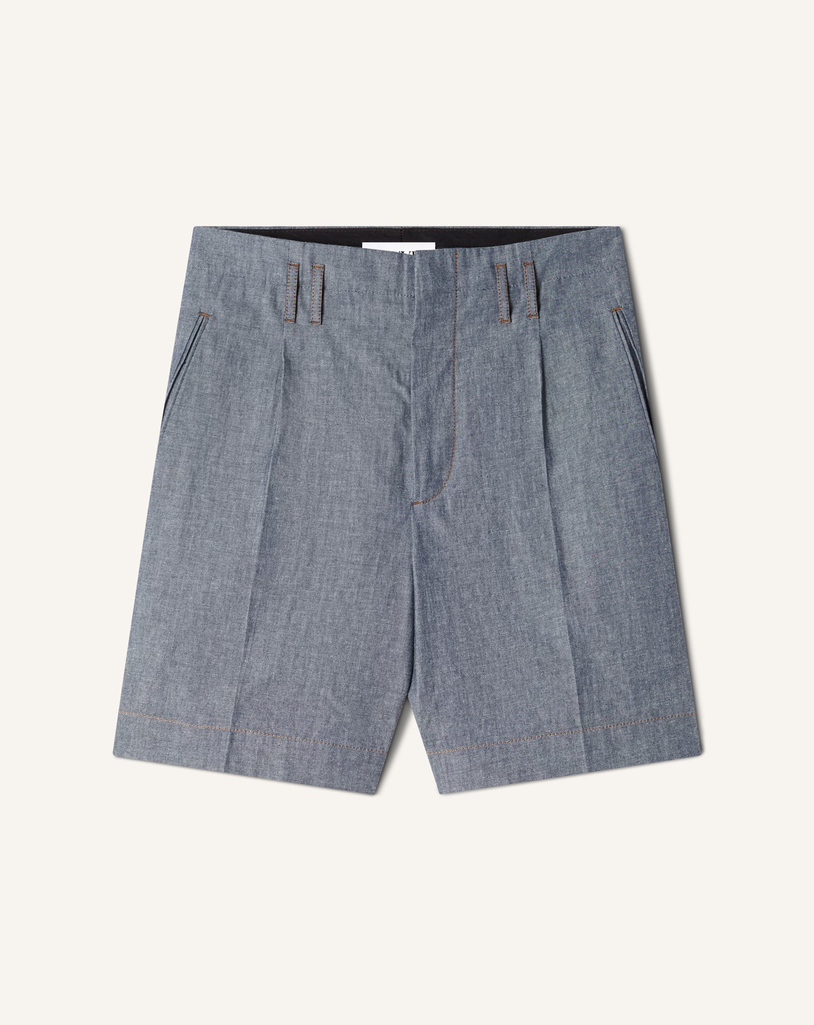 BLUE CHAMBRAY SHORTS