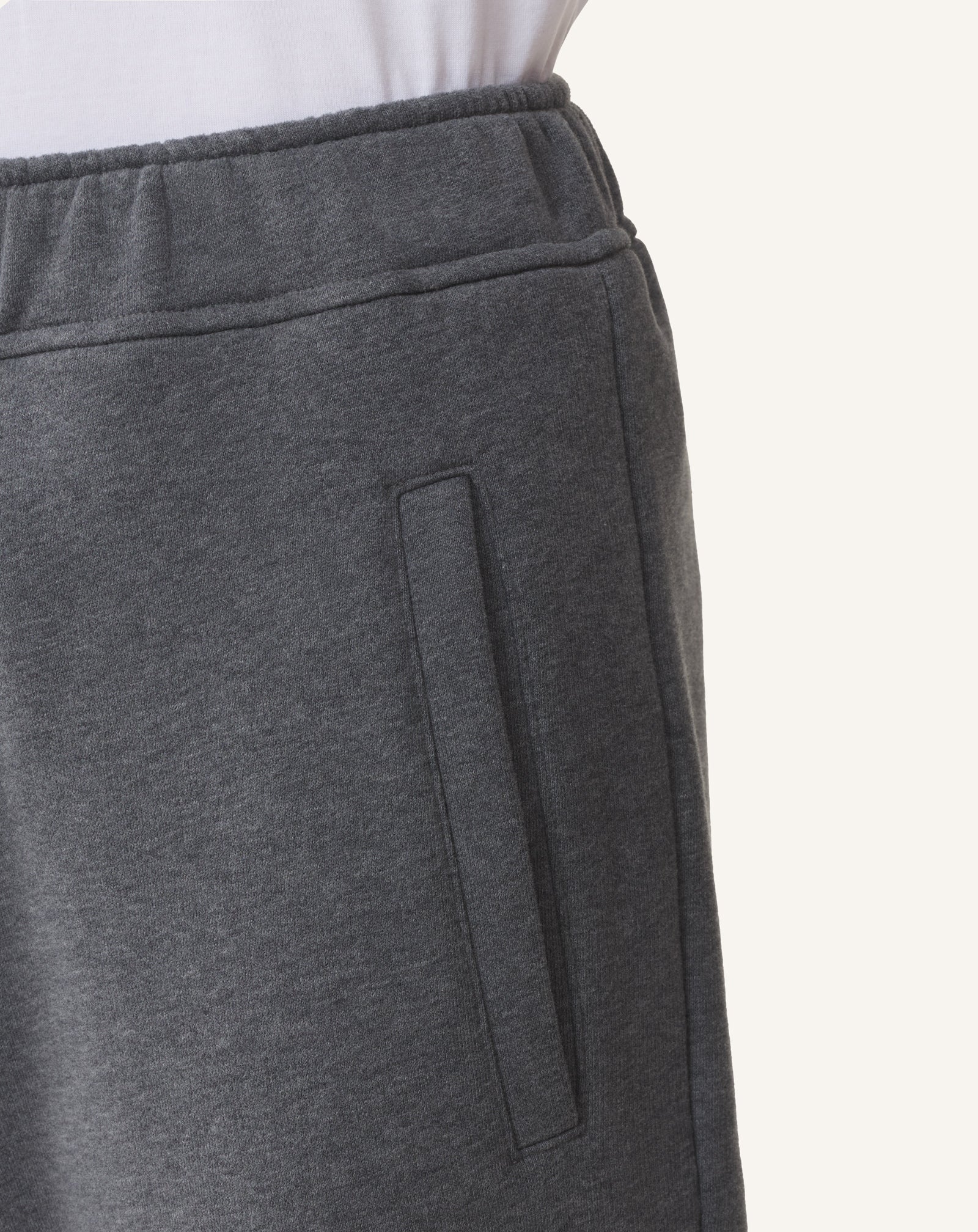 BLACK LANVIN RIBBON JOGGING PANTS IN COTTON AND CASHMERE