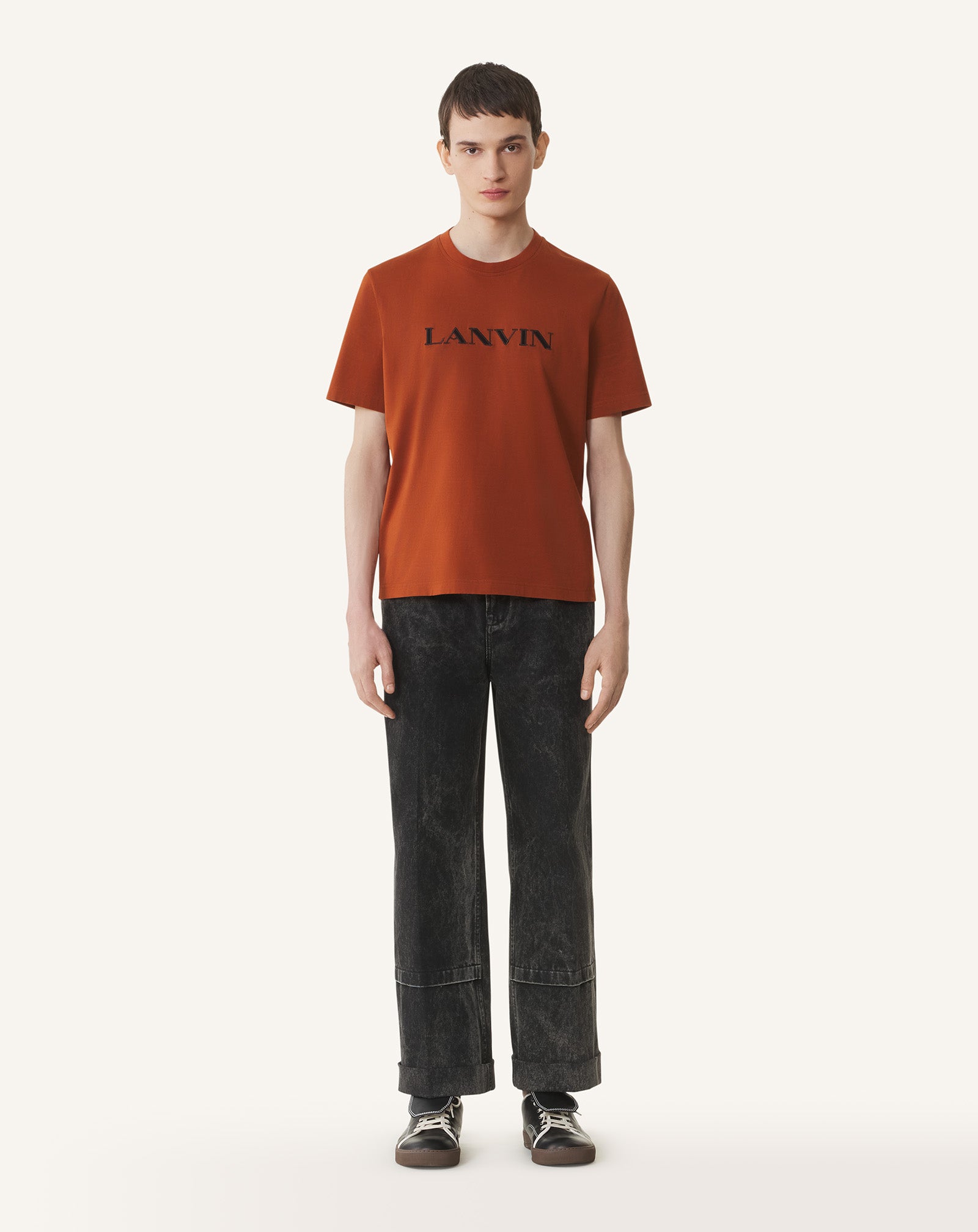 LOOSE FIT WASHED DENIM PANTS