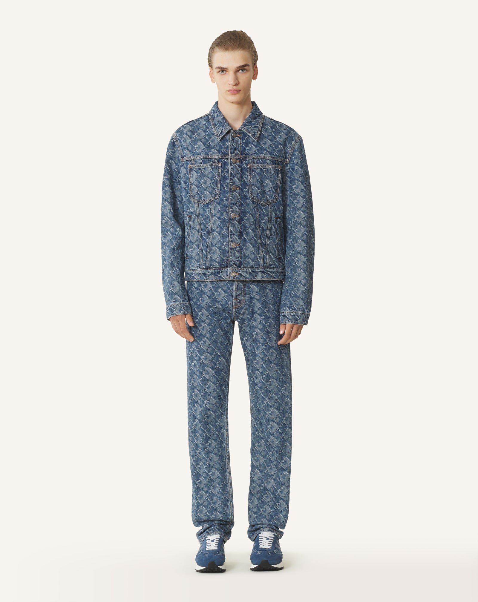 Blue Lunar Year Jacquard Mohair Sweater | Lanvin
