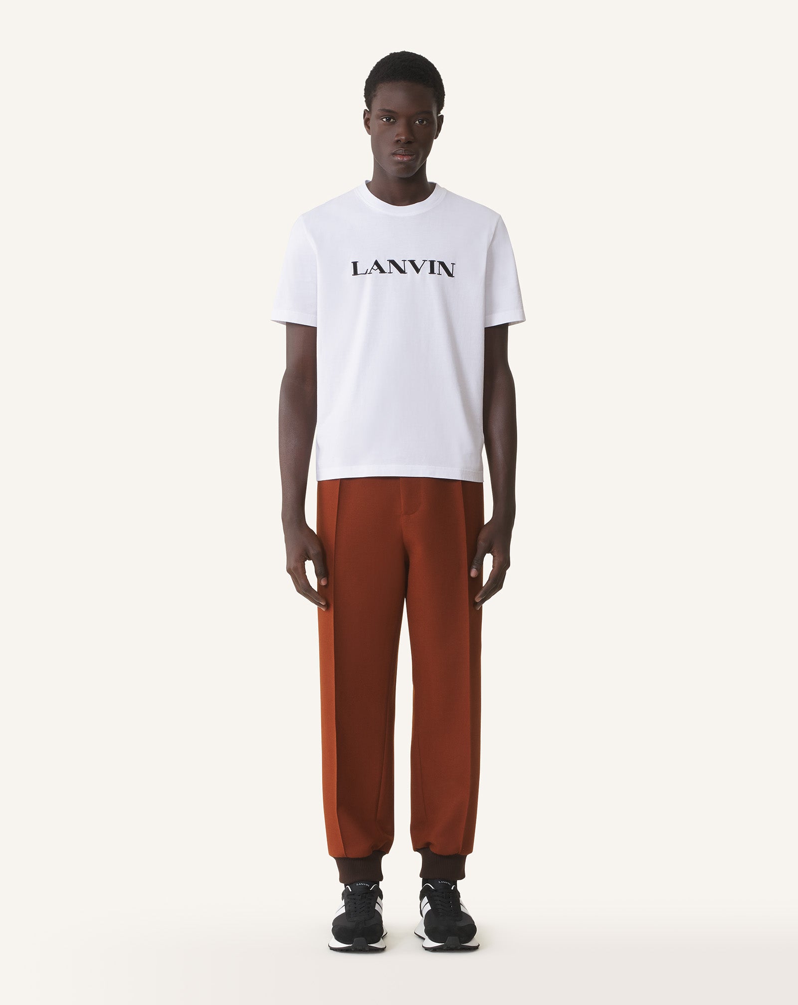 White Lanvin Embroidered Cotton Hoodie | Lanvin
