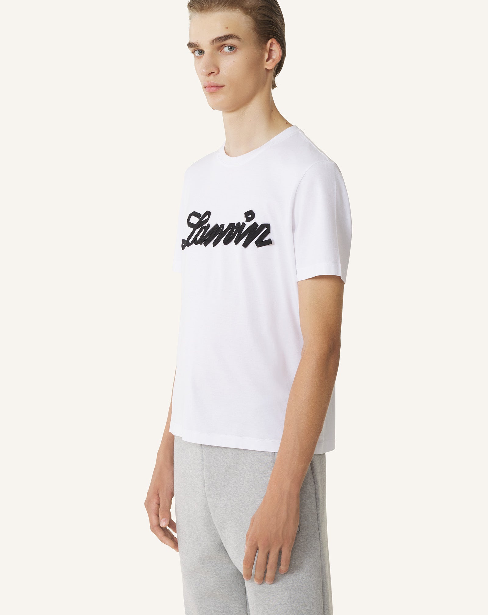 WHITE LANVIN RIBBON T-SHIRT