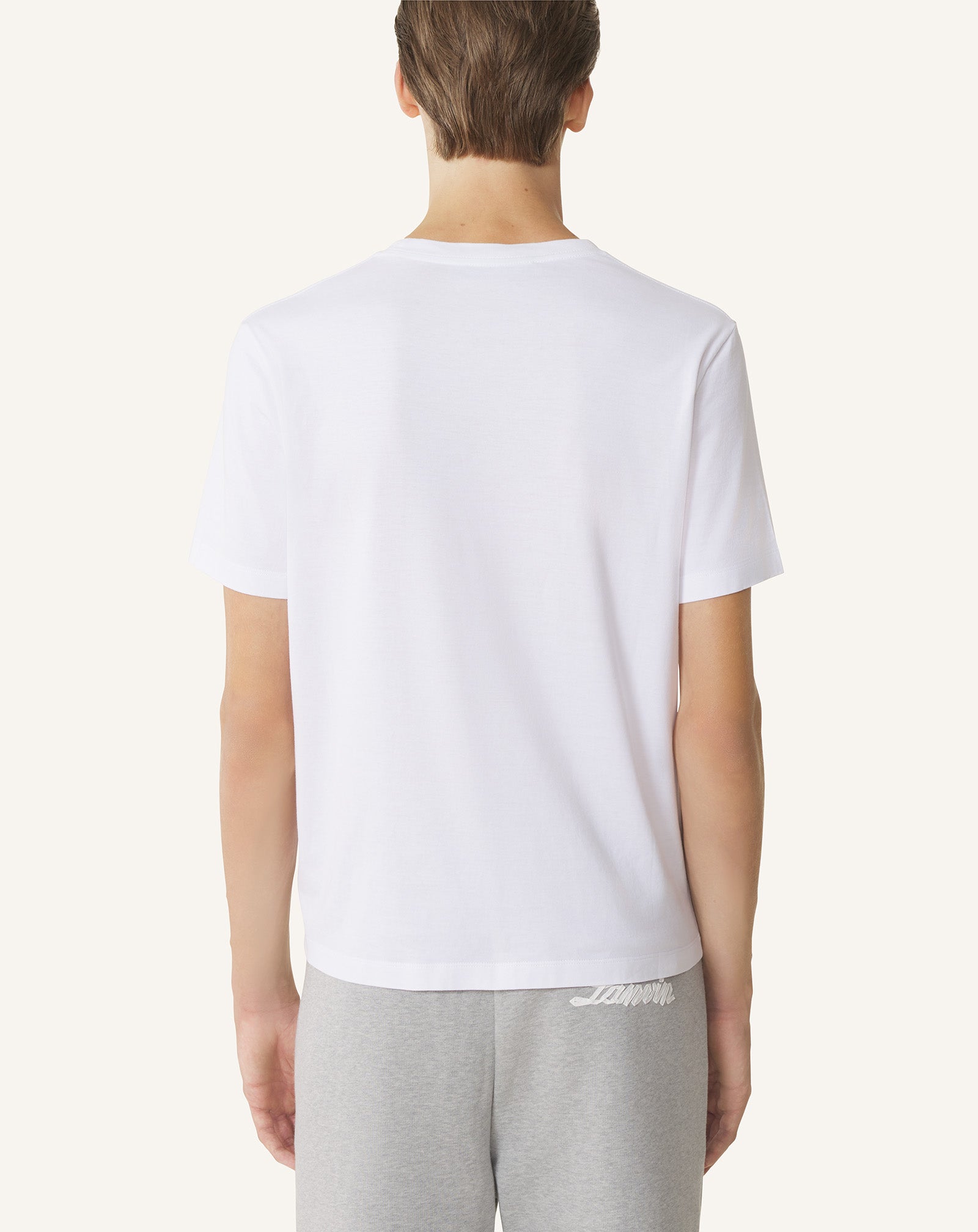 WHITE LANVIN RIBBON T-SHIRT