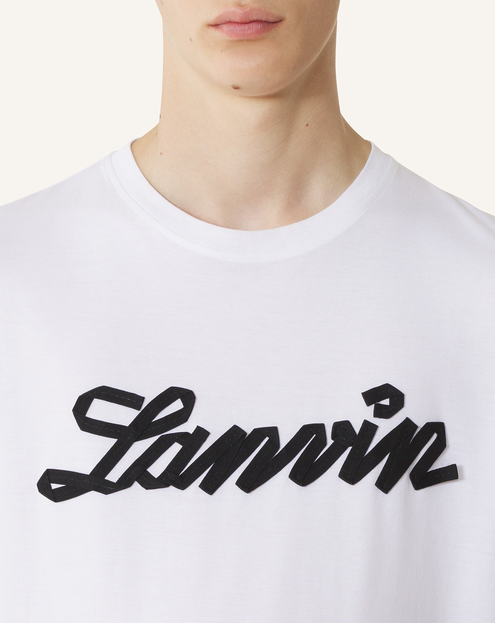 WHITE LANVIN RIBBON T-SHIRT