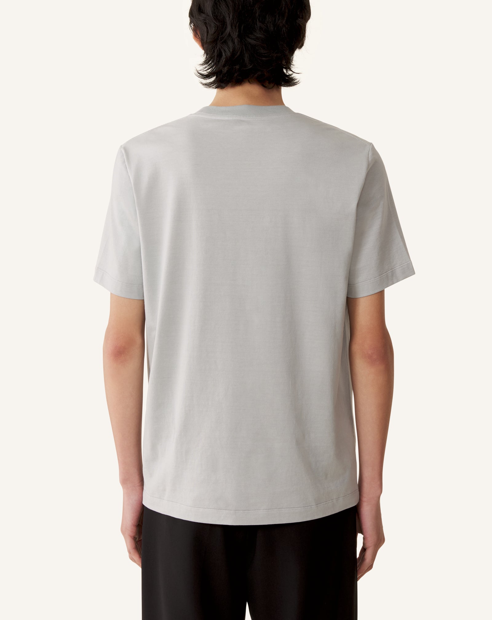 GREY PRINTED LANVIN SIGNATURE LABEL T-SHIRT