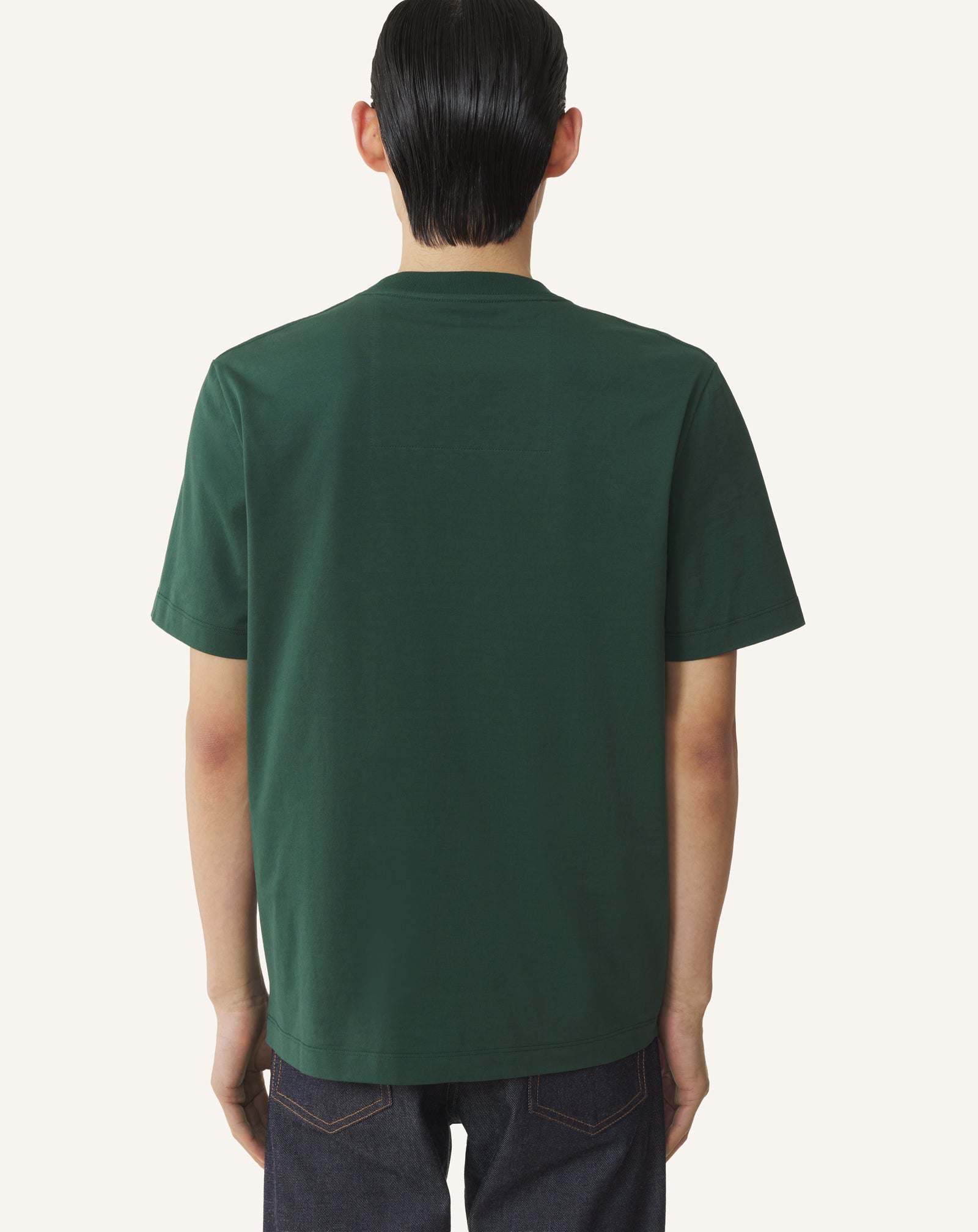 GREEN MOTHER AND CHILD FLOCKED COTTON T-SHIRT