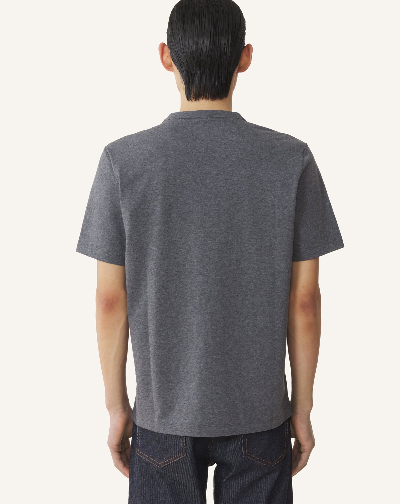 BLACK LANVIN SMALL RIBBON COTTON T-SHIRT