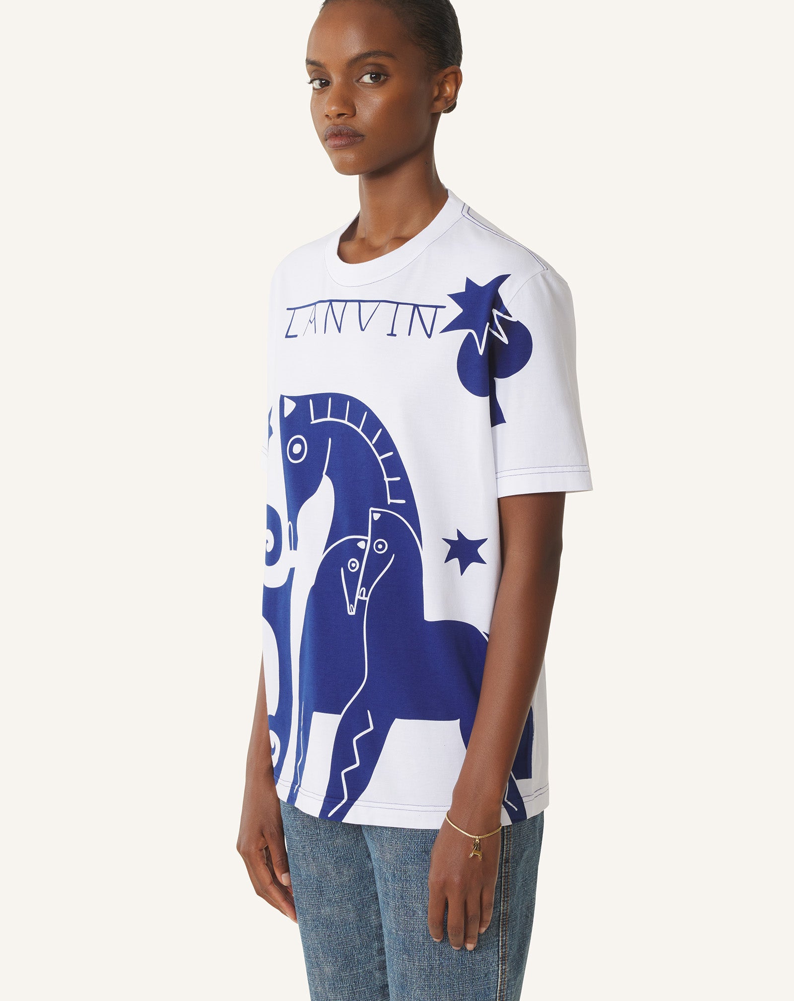 White Lunar Year Print T-shirt | Lanvin