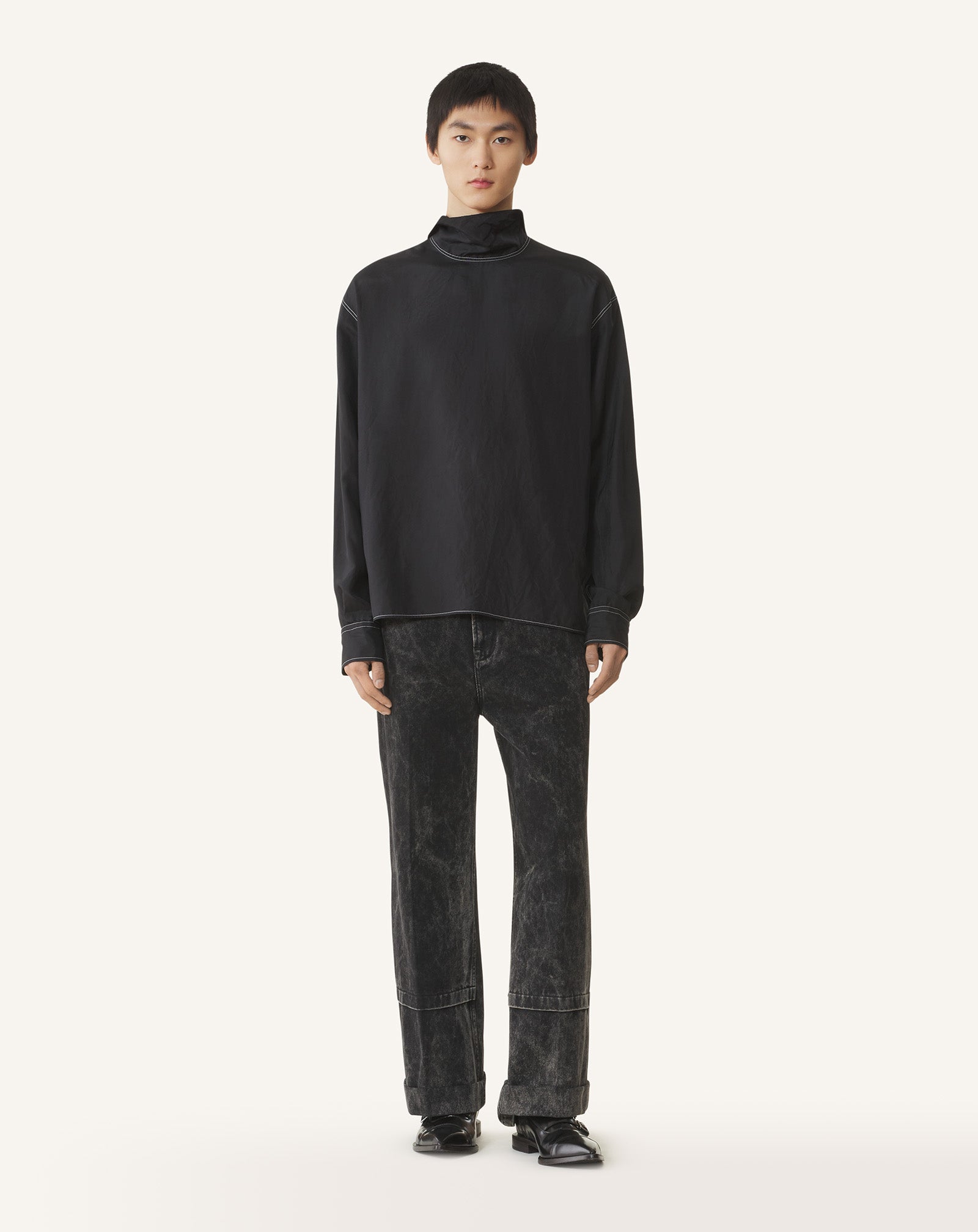 SILK HIGH NECK TOP