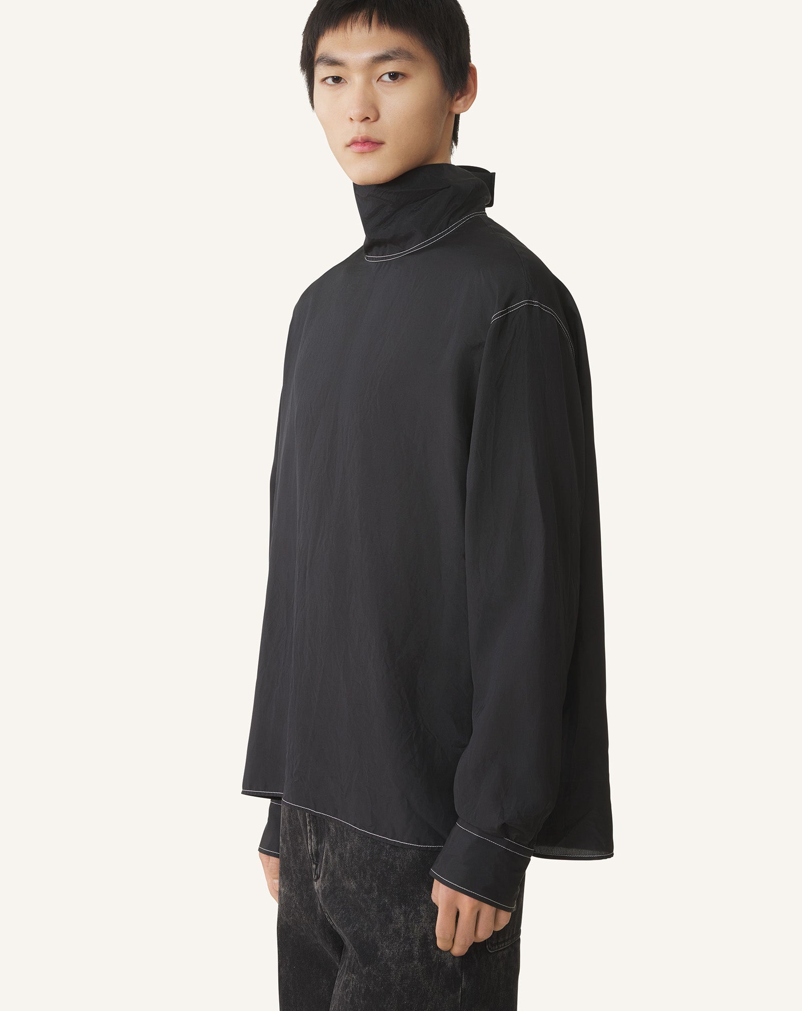 SILK HIGH NECK TOP