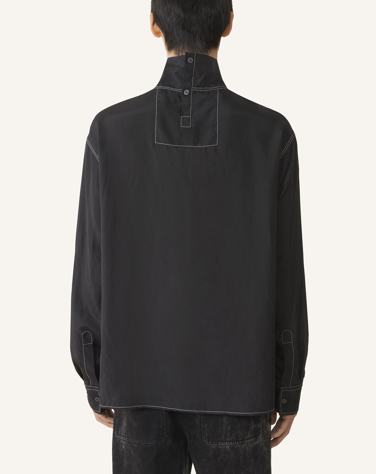 SILK HIGH NECK TOP