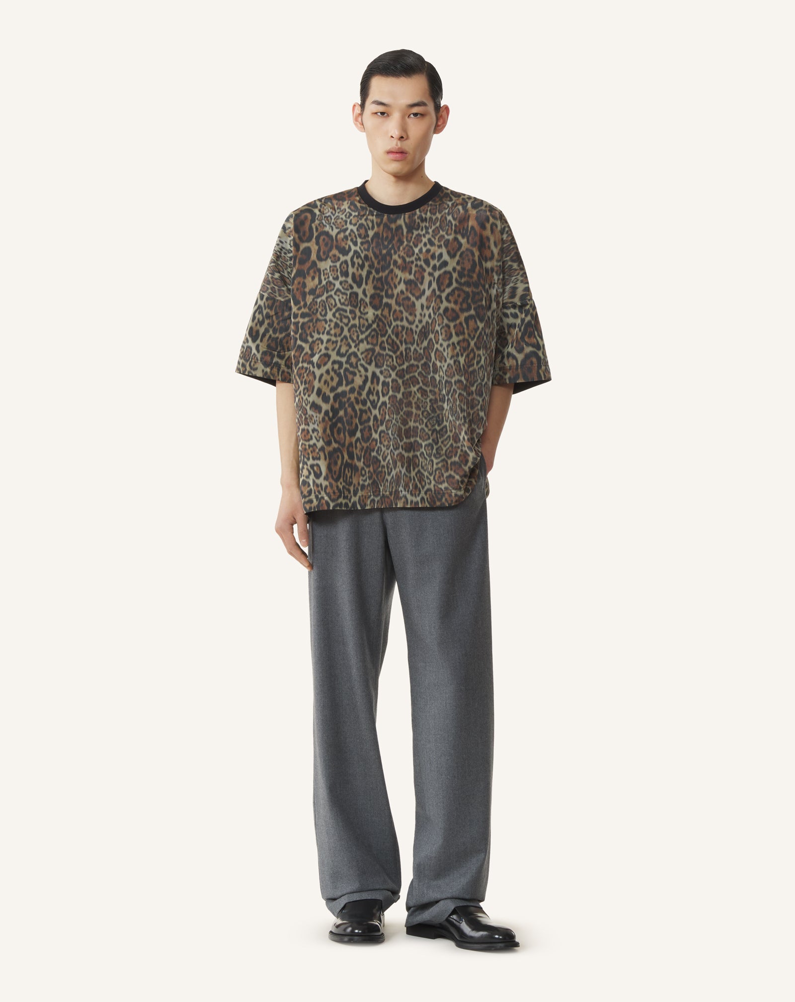 REVERSIBLE PRINTED T-SHIRT IN COTTON AND TAFFETA