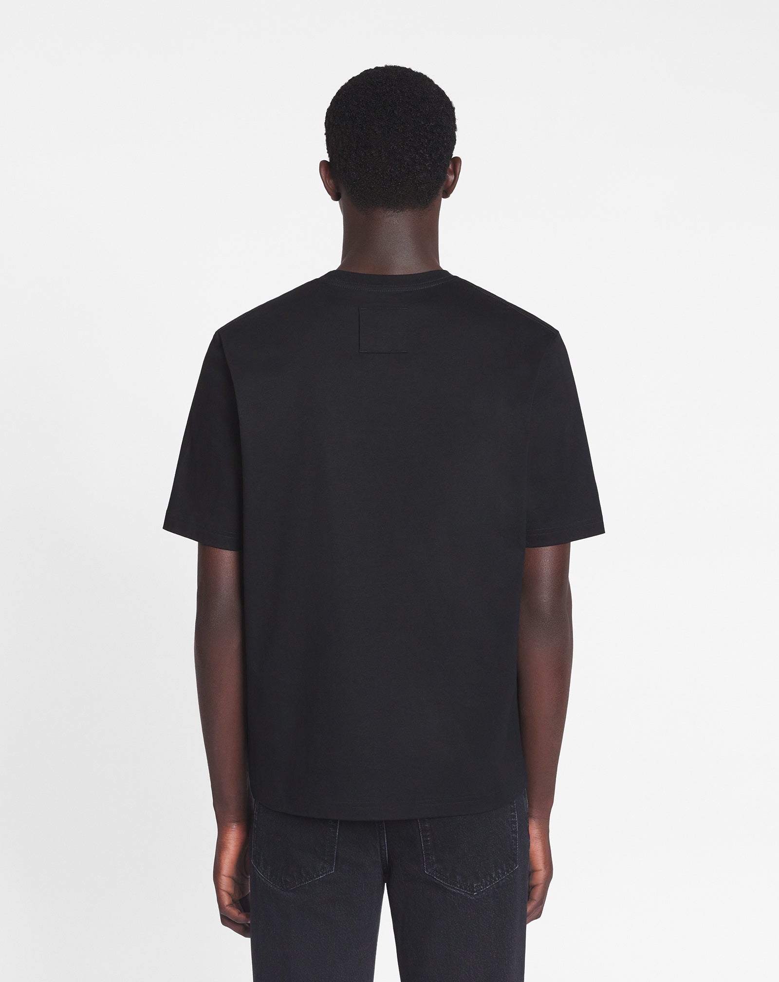 BLACK LANVIN EMBROIDERED T-SHIRT