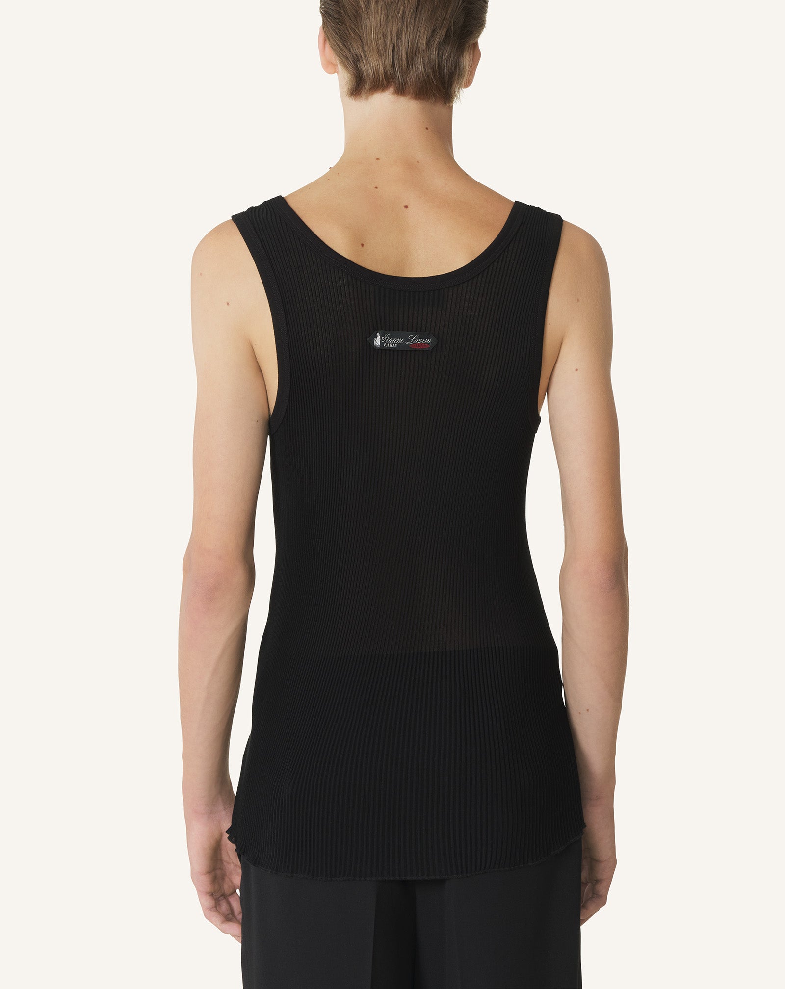 Débardeur En Jersey Plissé Black | Lanvin